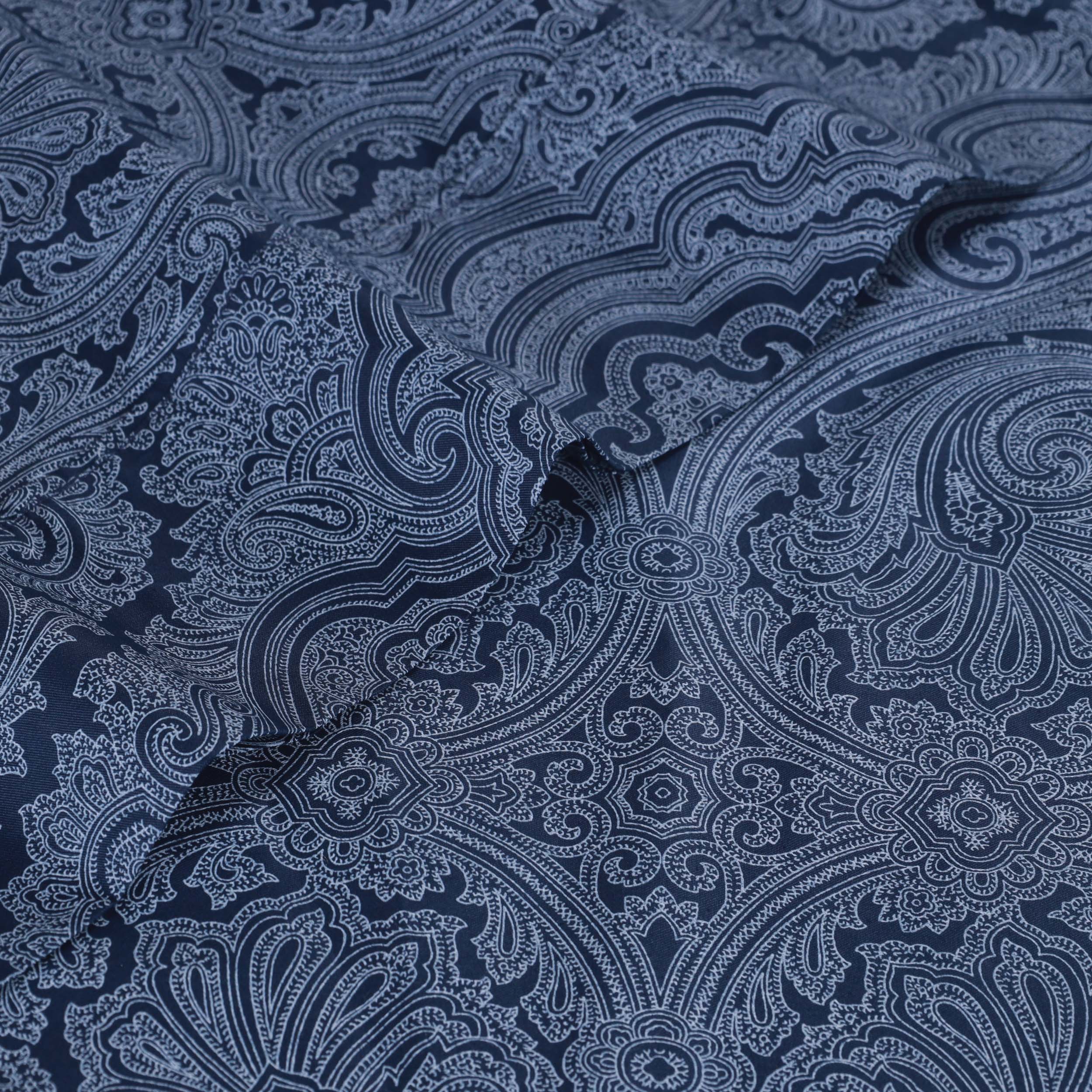 Italian Paisley 600 Thread Count Cotton Blend Deep Pocket Sheet Set - Ultra Soft Bedding for Queen & King Size Beds - Perfect for Luxury Hotels, Guest Rooms & Master Bedrooms