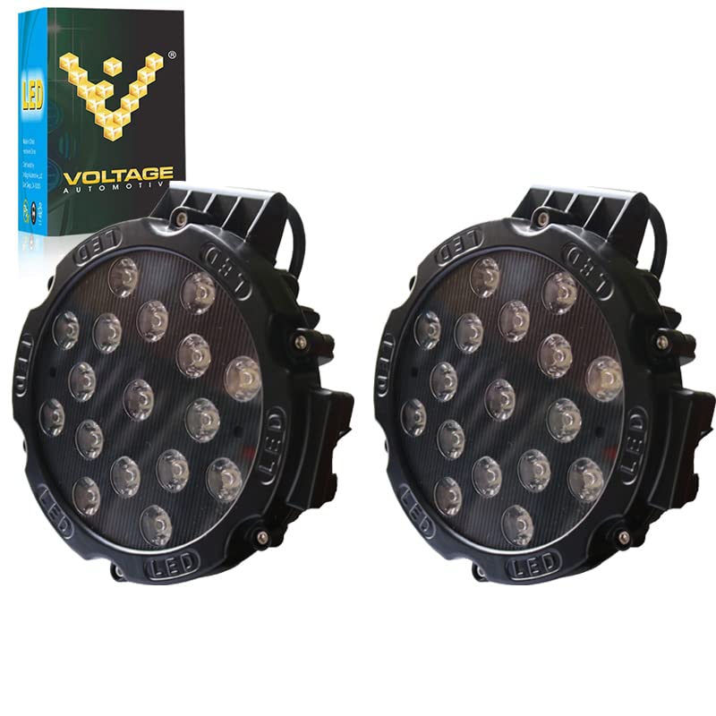 6 Inch 51W Round LED Work Light - Slim Fit Off-Road Driving & Fog Light (6000K, 2-Pack) - Perfect for Truck, Jeep, ATV & Outdoor Adventures