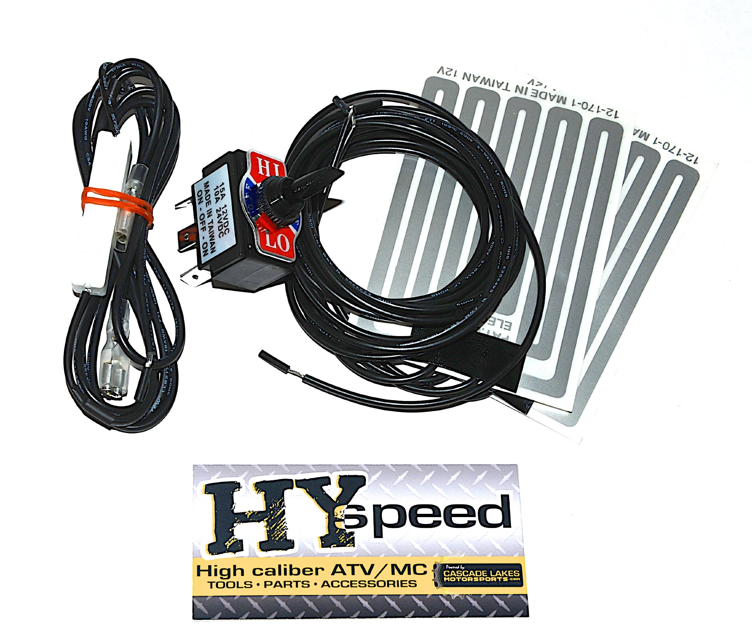 HYspeed Grip Heater Kit - Universal Motorcycle Handlebar Warmers for Cold Weather Riding | Electric Heated Grips for Snowmobiles, ATVs & Dirt Bikes | Waterproof & Anti-Slip Design