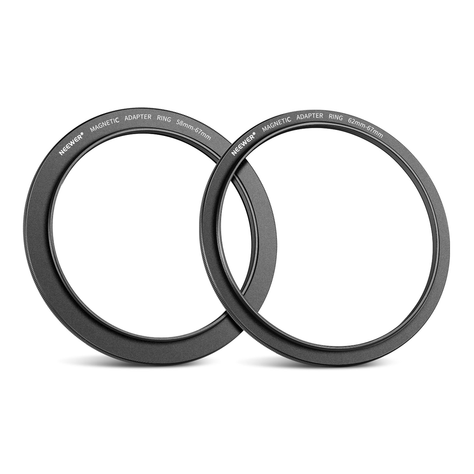 NEEWER Magnetic Step-Up Filter Ring Adapter Kit - Compatible with 52mm to 82mm Lens Filters - Perfect for DSLR, Mirrorless Cameras & Photography Accessories - Ideal for Outdoor, Portrait & Landscape Photography