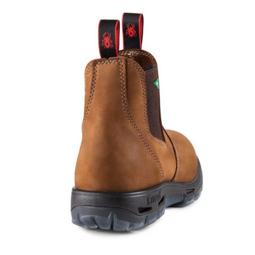 Redback Bobcat Unisex Slip-On Steel Toe Work Boots - Comfortable & Durable Safety Shoes for Construction, Warehouse & Industrial Work (PSBHT Tussock)