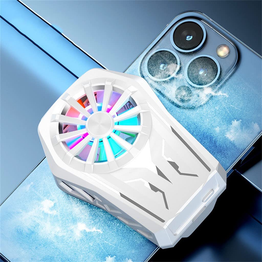 Mini Mobile Phone Cooling Fan - Turbo Hurricane Game Cooler & Heat Sink for iPhone Android - Portable Phone Radiator for Gaming, Streaming & Overheating Protection (One Size, Multiple Colors)