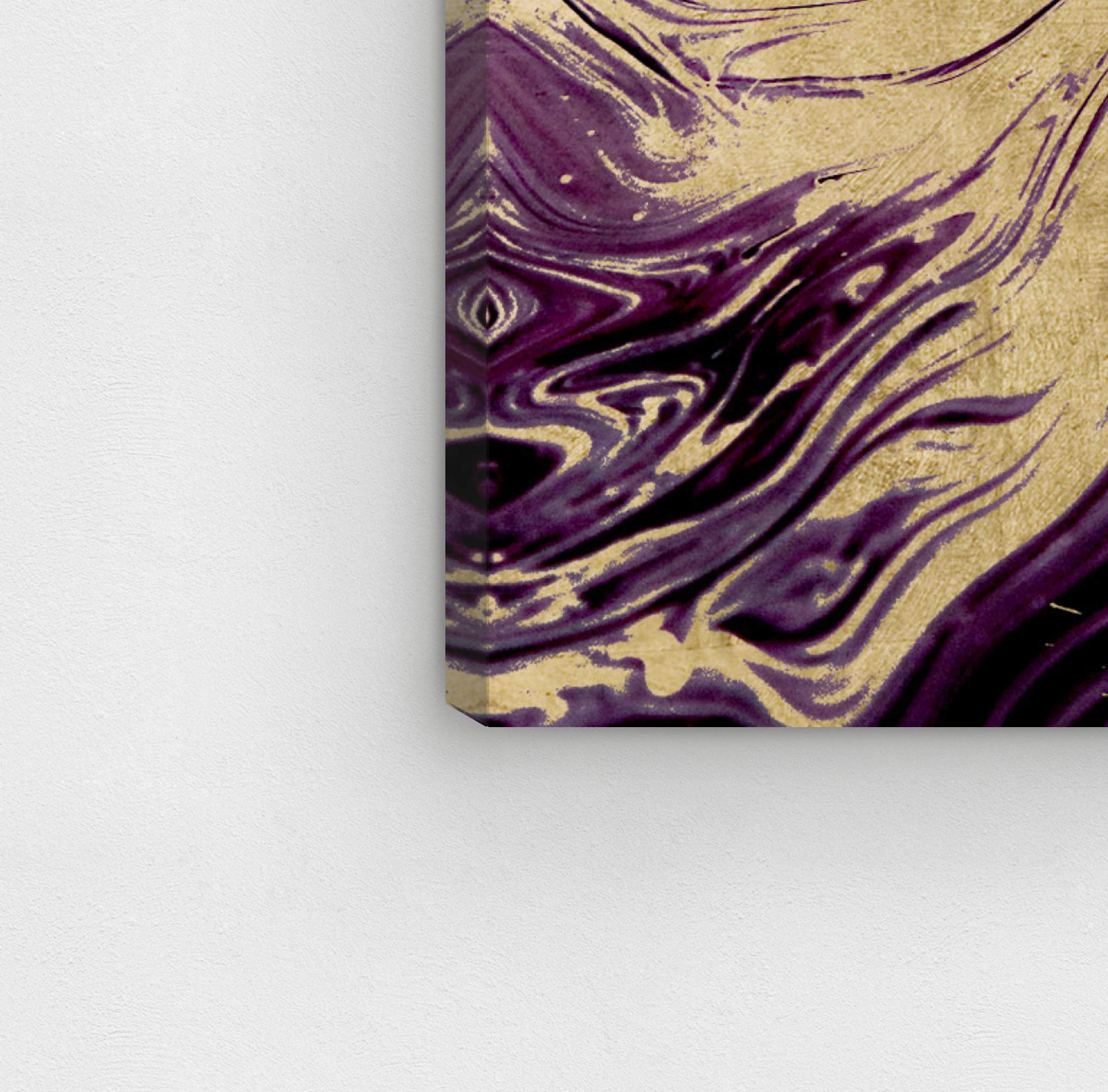Oliver Gal Artist Co. Abstract Wall Art Canvas Print 'Plum Agate' - 20x20 Inches Gold & Purple Modern Home Decor - Perfect for Living Room, Bedroom or Office Wall Art