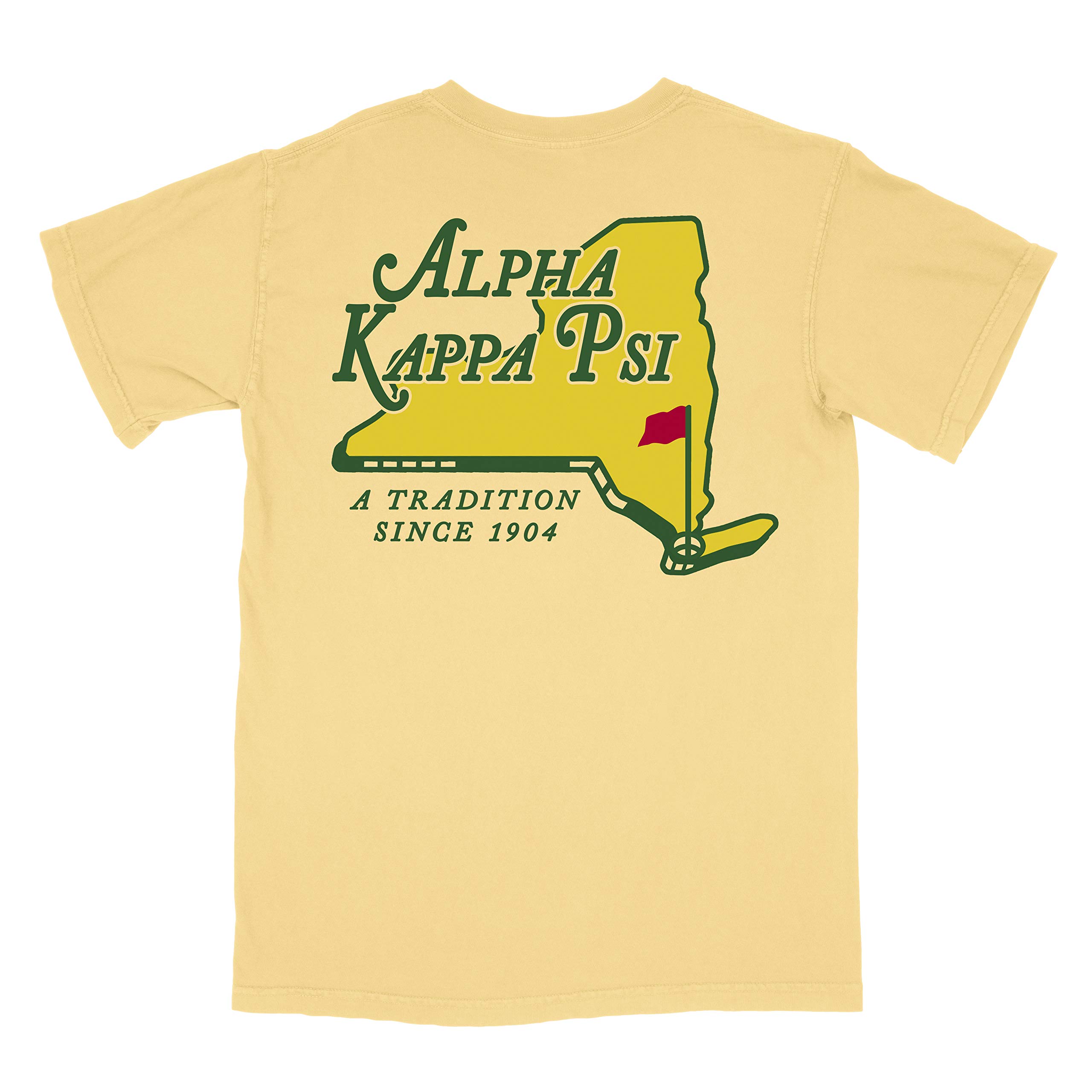 Alpha Kappa Psi AKPsi Fraternity Golf Polo Shirt - Comfort Colors Pocket T-Shirt for Men | Casual Wear, College Events & Greek Life Apparel
