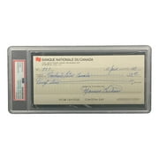 Maurice Richard Autographed Montreal Canadiens Hockey Memorabilia - PSA/DNA Certified Bank Check #94A - Perfect for Sports Collectors & Hockey Fans Display