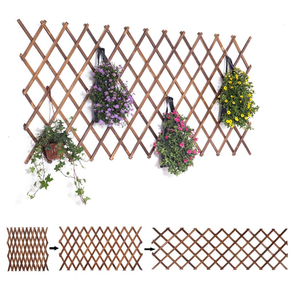 Expandable Wooden Fence Trellis - 47 Inch H120cm Garden Climbing Plant Support for Flowers, Vines & Outdoor Decor | Perfect for Backyard, Patio & Vertical Gardening