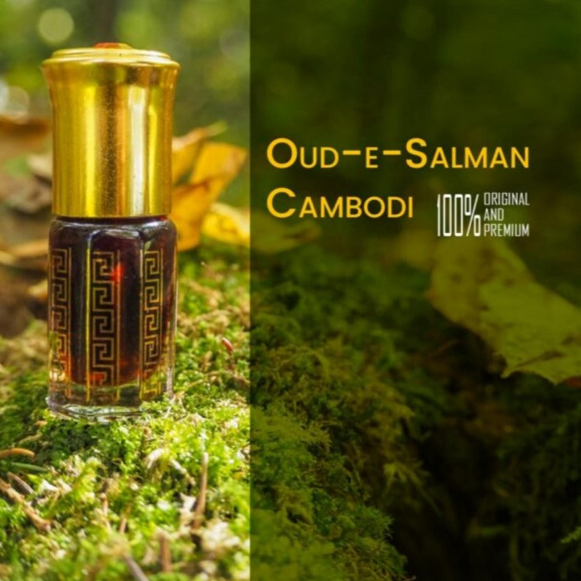 Pure Qadeemi Oud E Salman Cambodi Agarwood Oil - Supreme Grade Luxury Perfume Oil for Men & Women | All Sizes Available | Best for Aromatherapy, Meditation & Spiritual Practices | Top Selling Premium Oud Fragrance