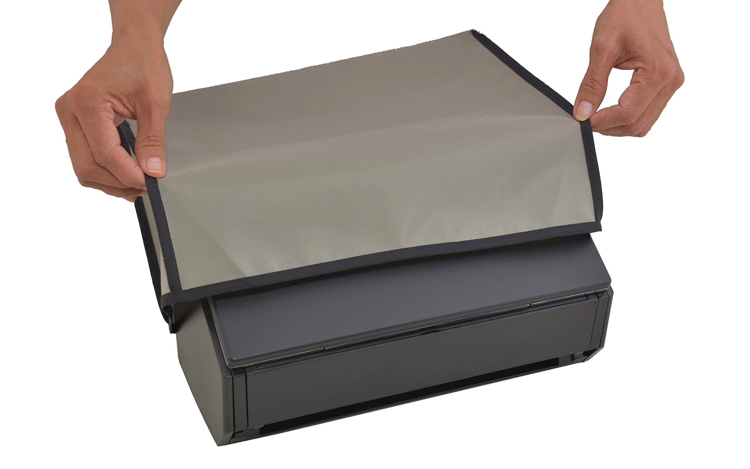 Comp Bind Technology Epson Workforce ES-500W Scanner Dust Cover - Silver Nylon Anti-Static, 11.6''W x 6.6''D x 6.9''H - Perfect for Office and Home Use
