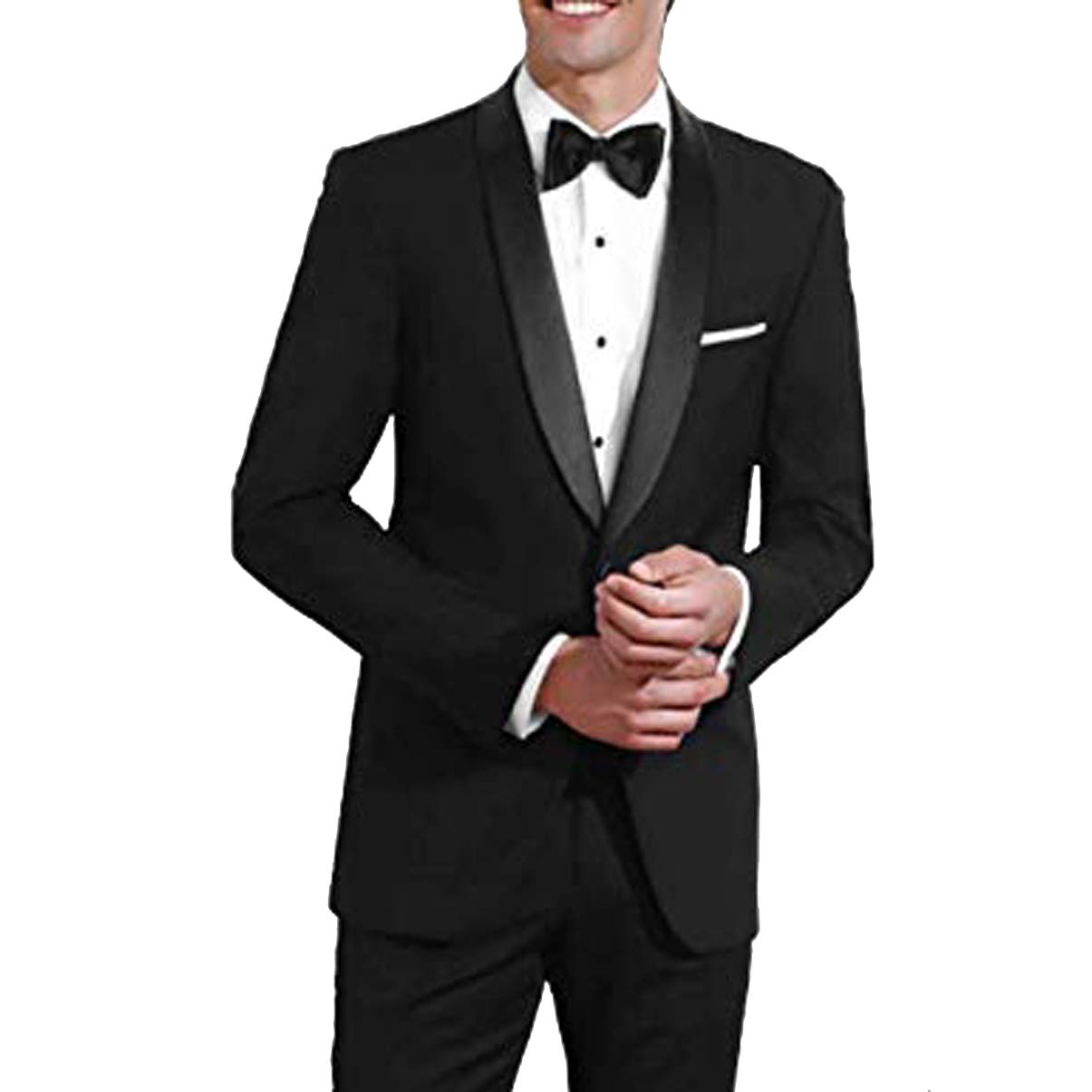 Neil Allyn One Button Slim Fit Shawl Tuxedo - Elegant Men's Formal Suit for Weddings, Prom & Black Tie Events