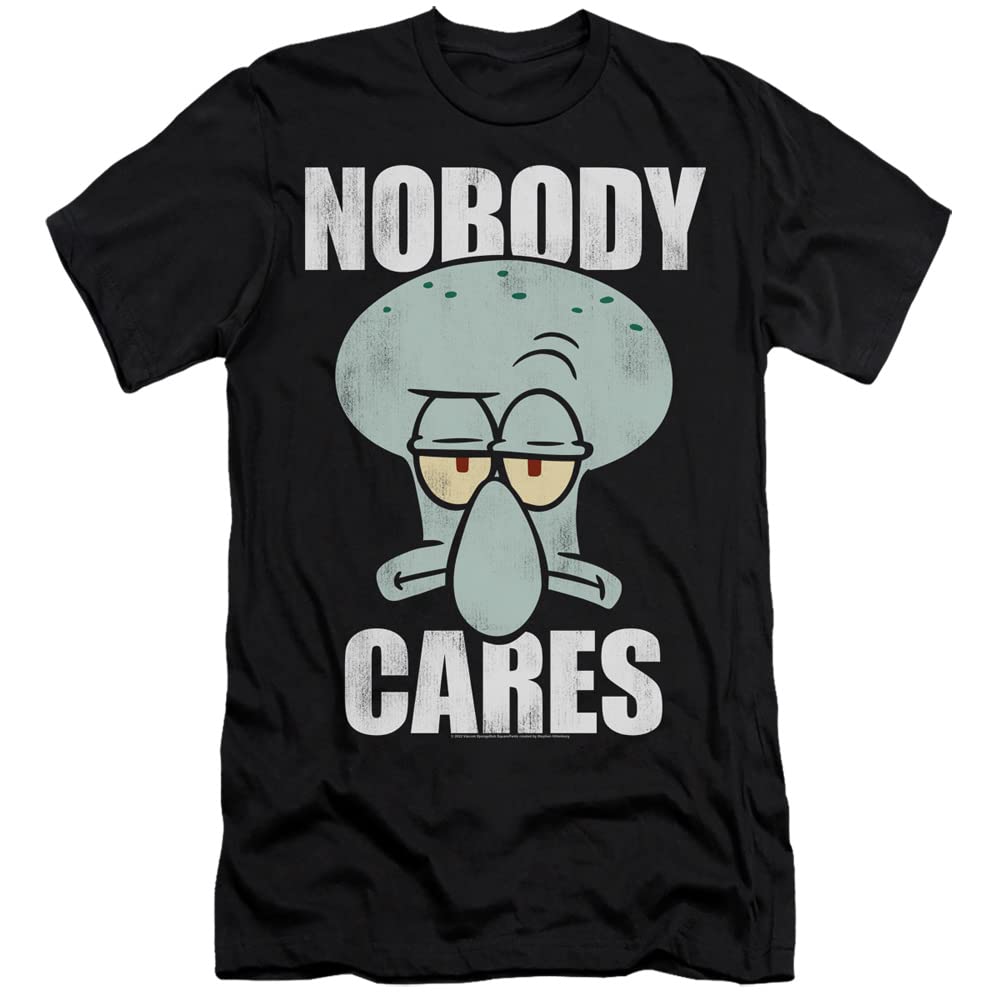 SpongeBob Nobody Cares Meme T-Shirt - Funny Unisex Adult Graphic Tee - Perfect for Casual Wear, Gifts & Meme Lovers