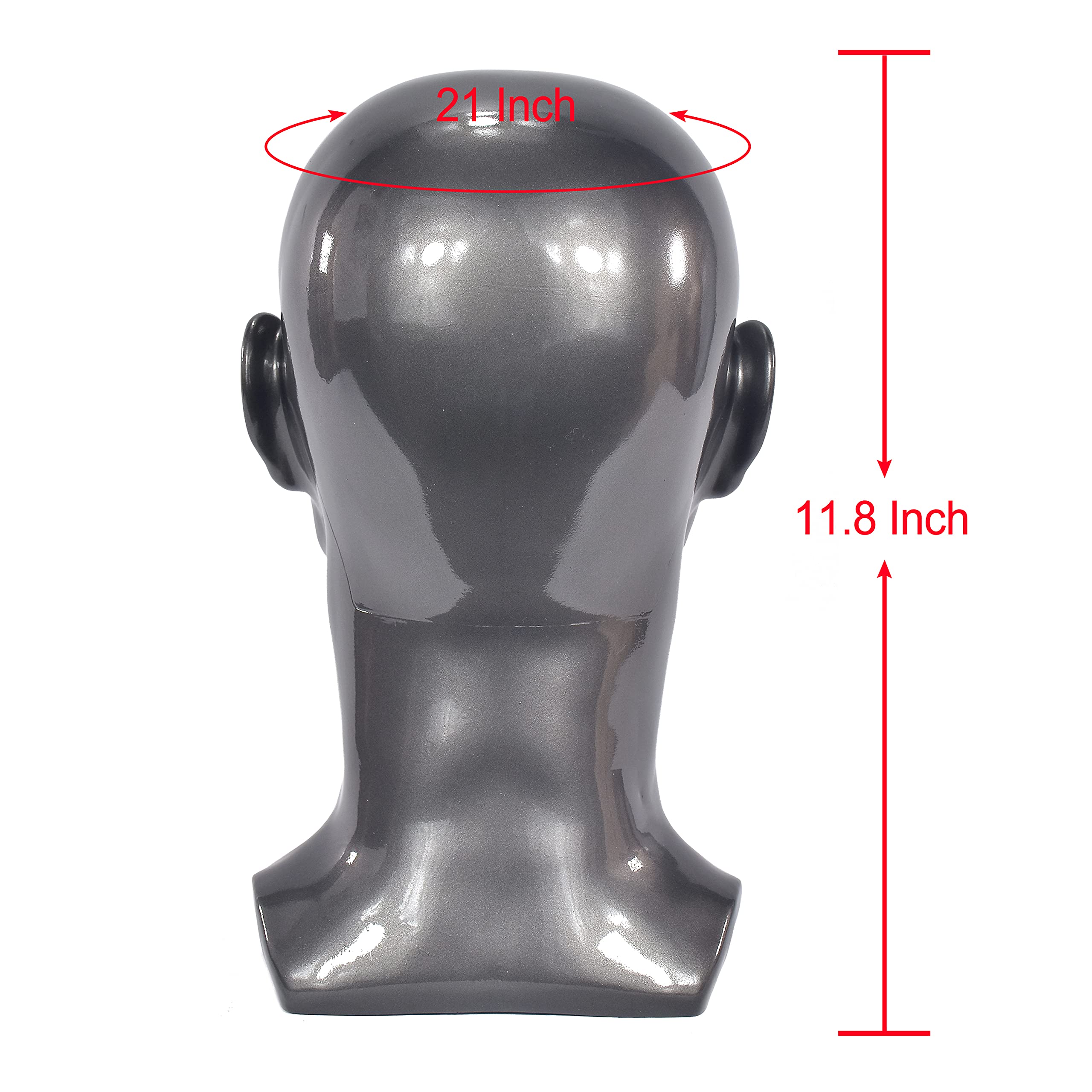 Professional Male Mannequin Head for Cosmetology Training - Display Headset, Headphones, Game Console & Hats - Perfect for Salon Practice, Retail Displays & Photography Props
