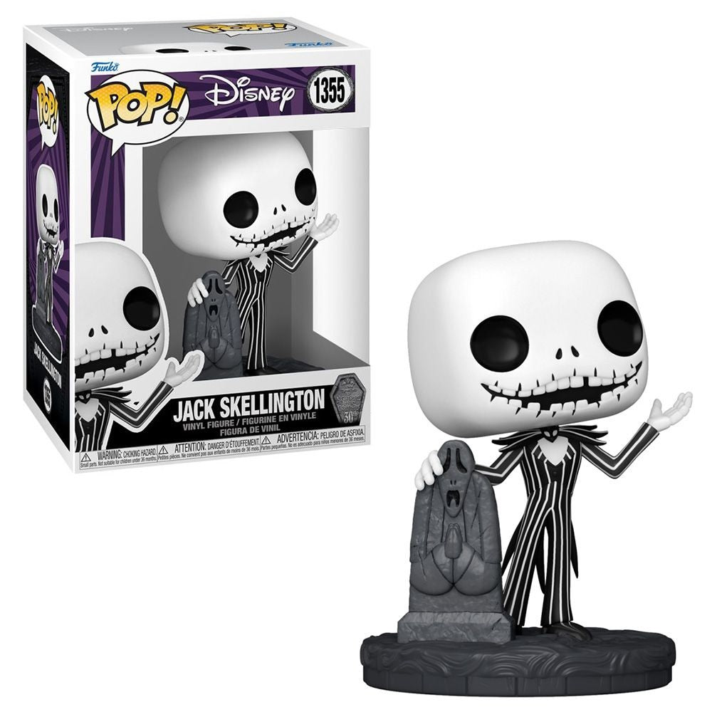 Funko Pop Disney The Nightmare Before Christmas 30th Anniversary Jack Skellington with Gravestone Collectible Figure - Perfect for Halloween Decor, Disney Fans & Movie Memorabilia Collectors