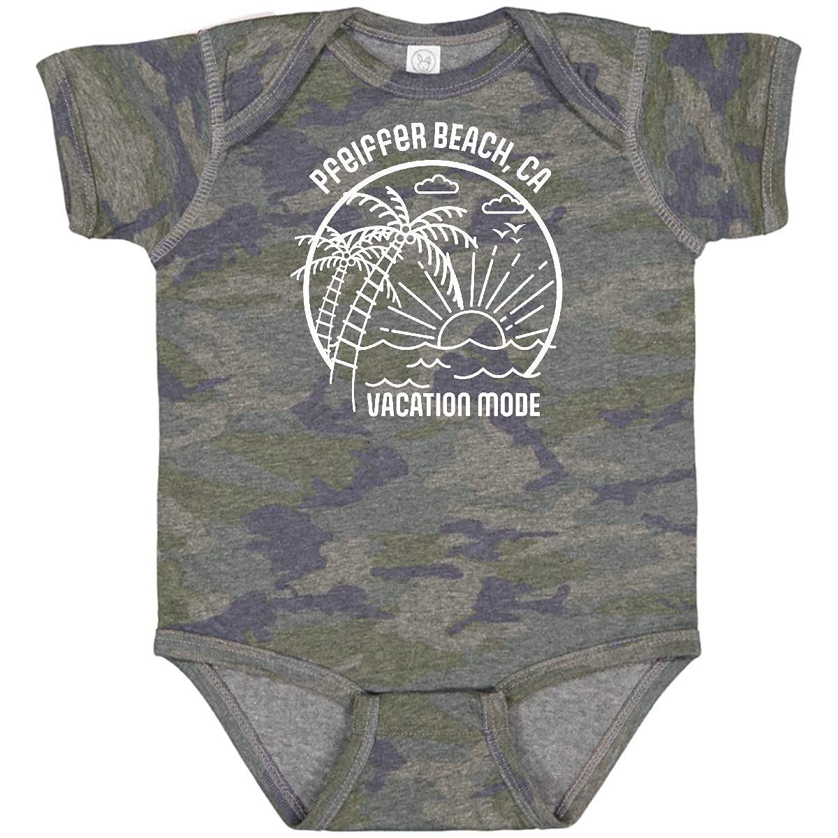 Inktastic Summer Vacation Mode Pfeiffer Beach California Baby Bodysuit - Cute Infant Onesie for Beach Trips & Family Vacations