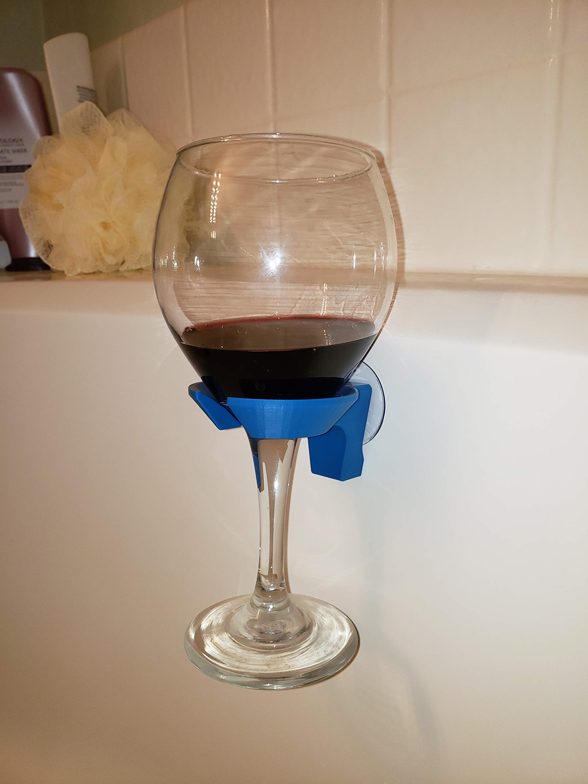 Sturdy Suction Cup Wine Glass Holder for Bathtub or Shower - Perfect for Relaxing Bath Time, Spa Days & Poolside Drinks