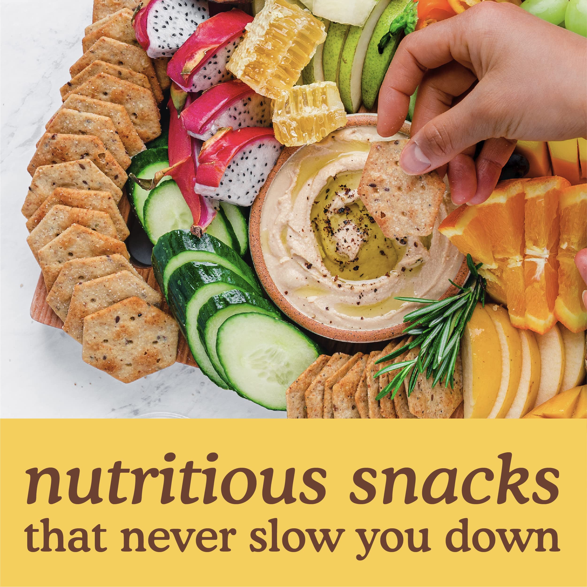 Simple Mills Organic Seed Crackers, Garlic & Herb - Gluten Free, Vegan, Healthy Snacks, Paleo Friendly, 4.25oz (Pack of 1) | Perfect for On-the-Go, Lunchboxes & Keto Diet