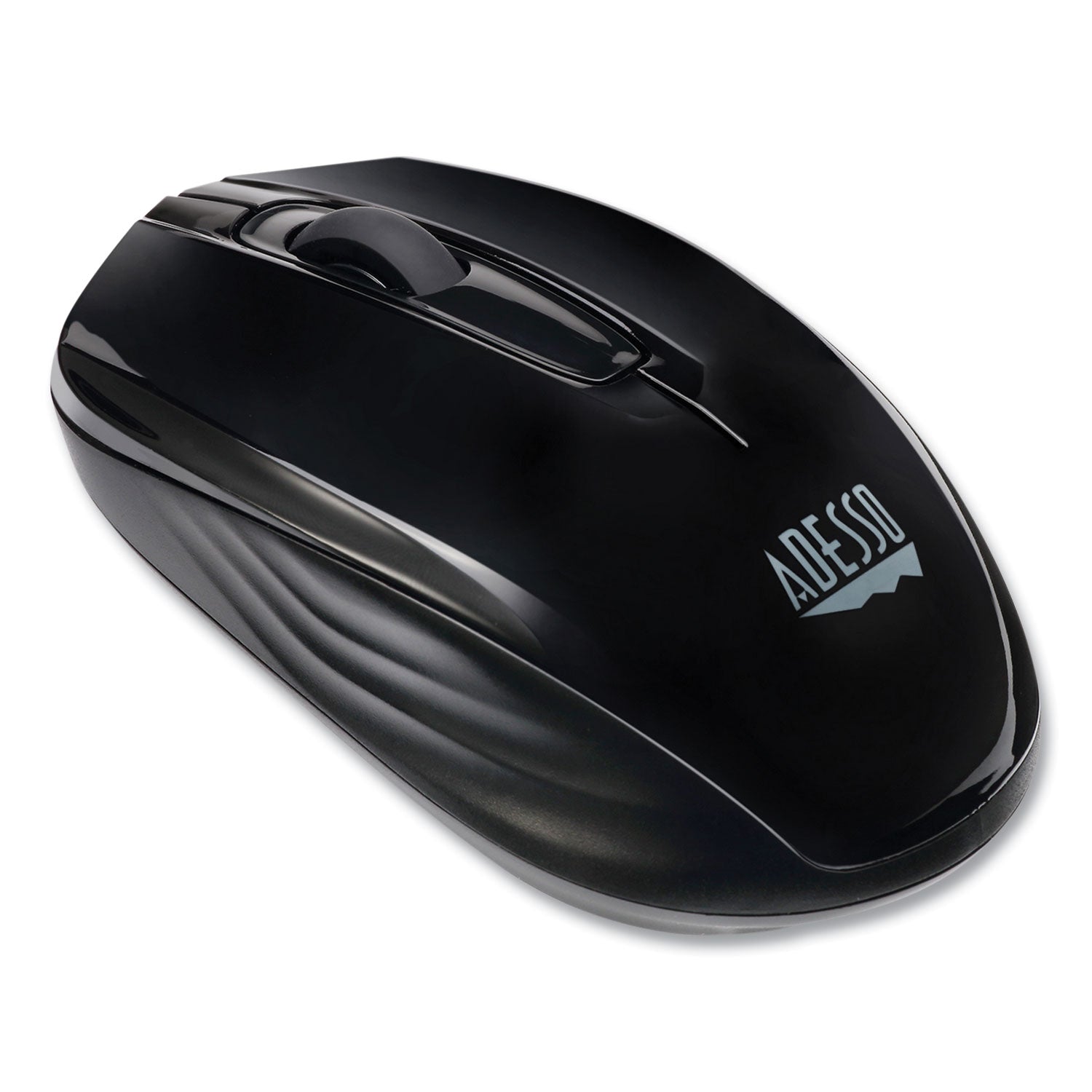 Adesso Imouse S50 Wireless Mini Mouse - 2.4Ghz USB Optical Mouse with 33ft Range, Ambidextrous Design for Left/Right Hand Use (Black) | Perfect for Laptop, Office, Travel & Home Computing