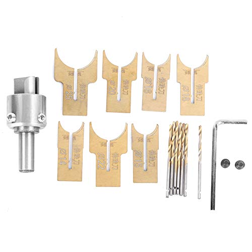 Oumefar 18Pcs Wood Bead Maker Drill Bit Set - Professional Milling Cutter Kit for Woodworking, Perfect for Ebony, Rosewood, Sandalwood & Twist Knot Processing - Portable Endmills for DIY Crafts & Jewelry Making
