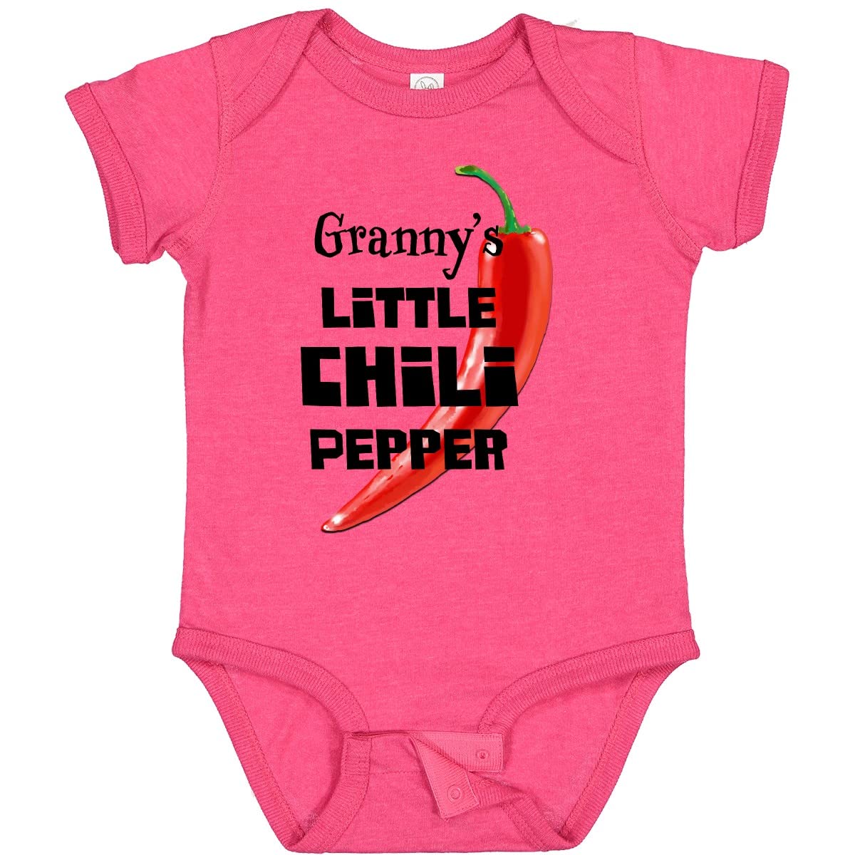 Inktastic Granny's Little Chili Pepper Baby Bodysuit - Cute Infant Onesie for Boys & Girls - Perfect for Family Photos, Holidays & Everyday Wear