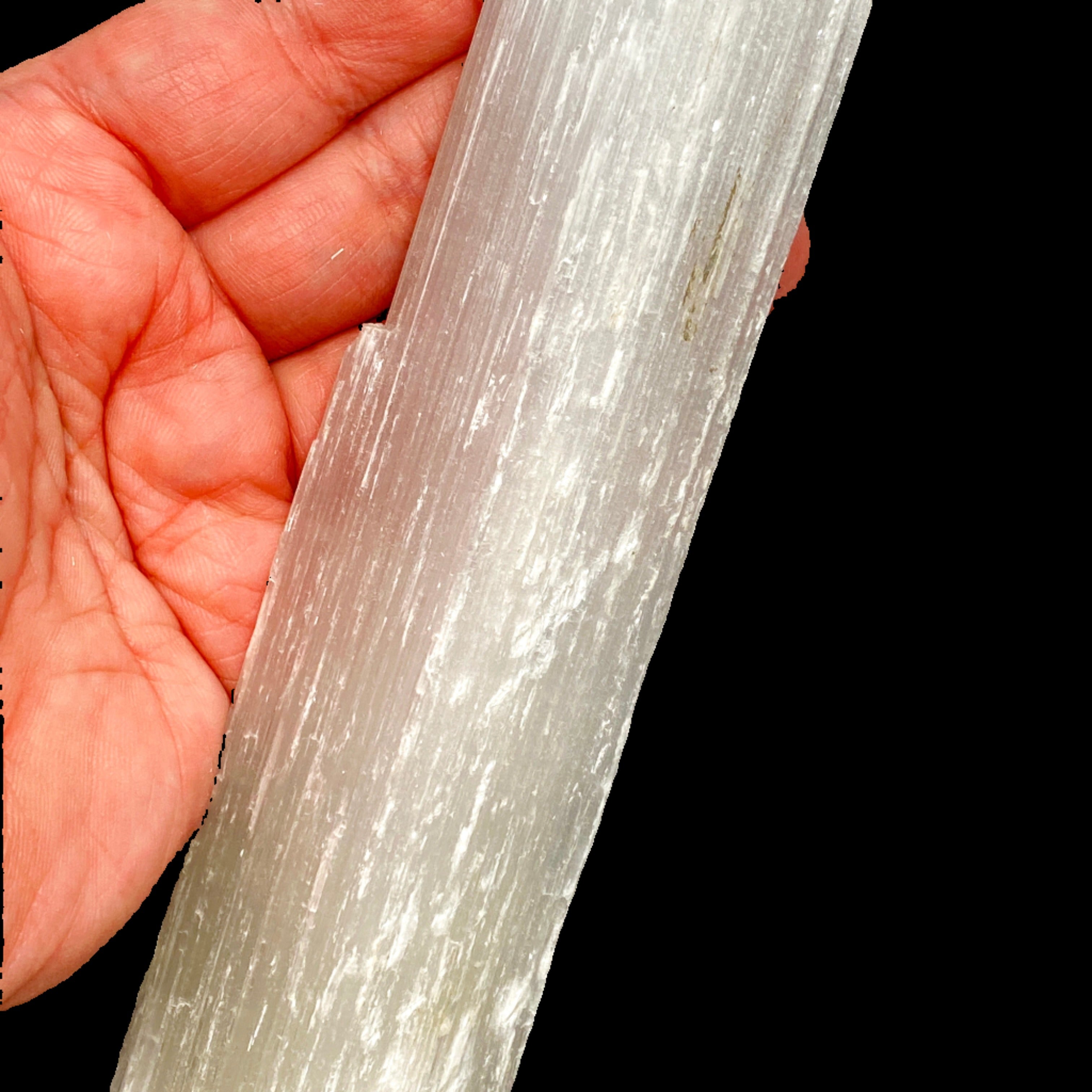 Natural Selenite Crystal Healing Stone - SELP 02 for Meditation, Energy Cleansing & Home Decor | Spiritual Gift & Chakra Balancing Tool