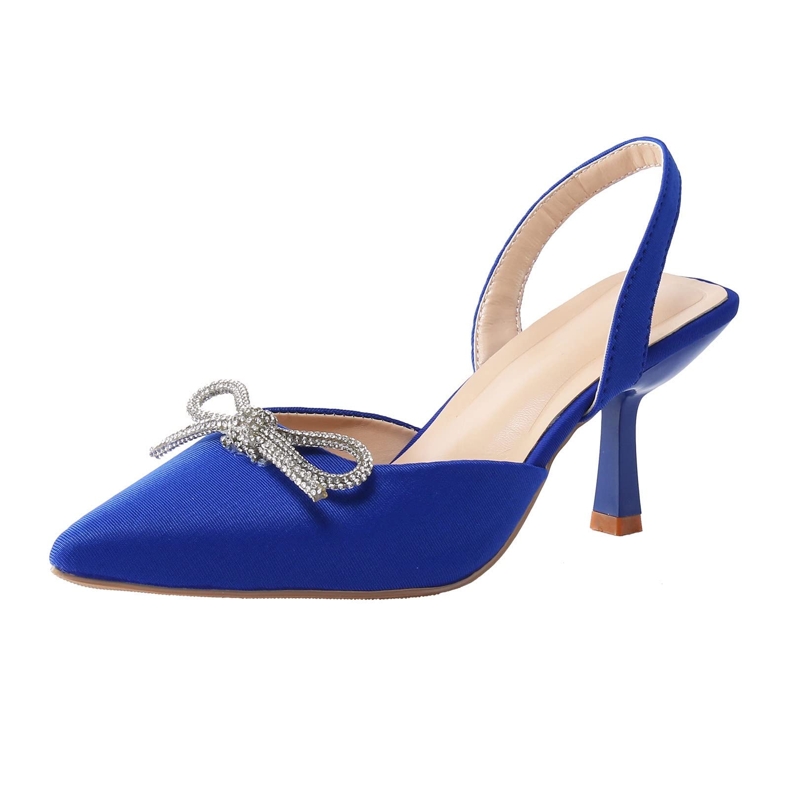 Women's High Heel Sandals - Summer Fashion Narrow Toe Solid Color Sandals for Concrete Walking | Comfortable Dressy Shoes for Work, Party & Outdoor Occasions