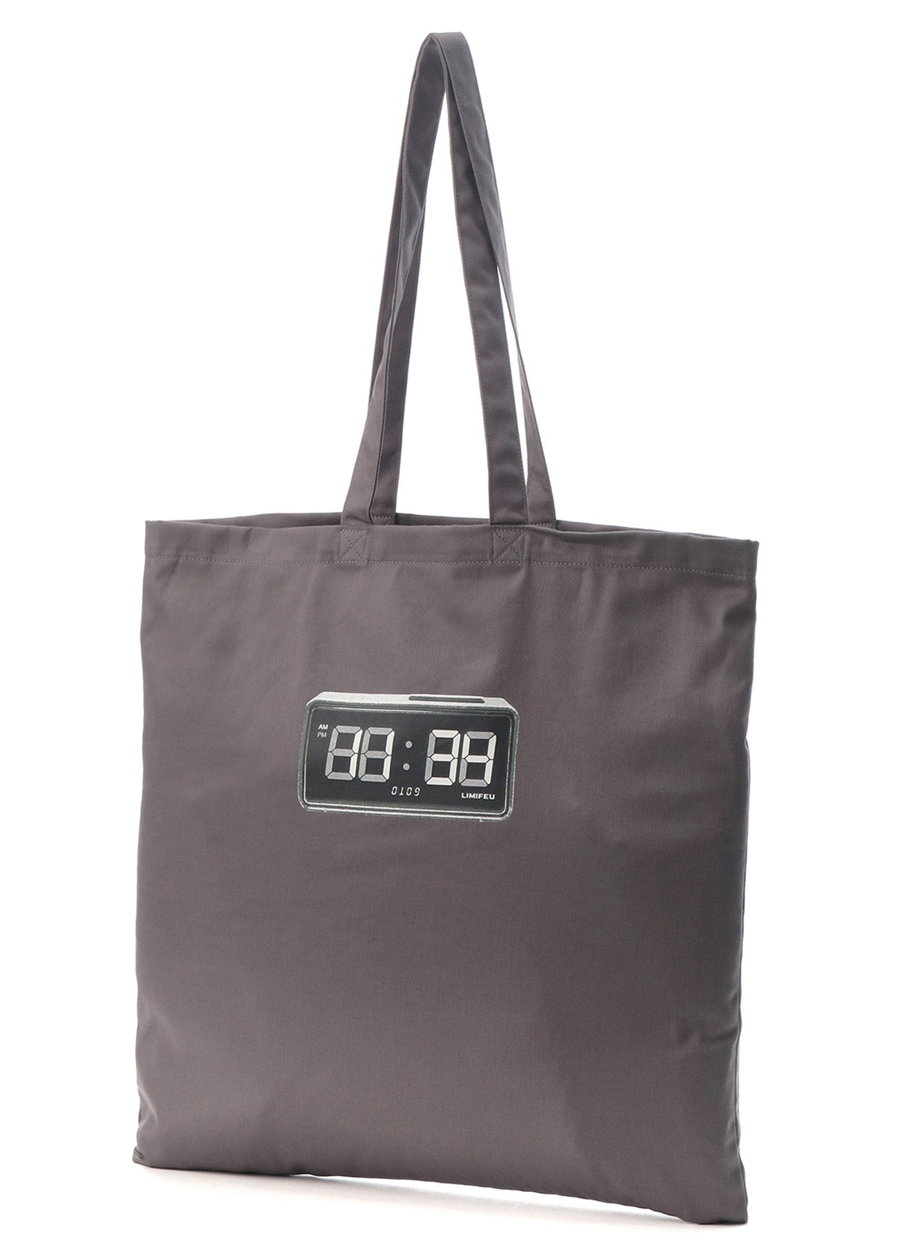 Stylish Cotton Tote Bag with Clock Print Design - Perfect for Shopping, Beach, and Everyday Use