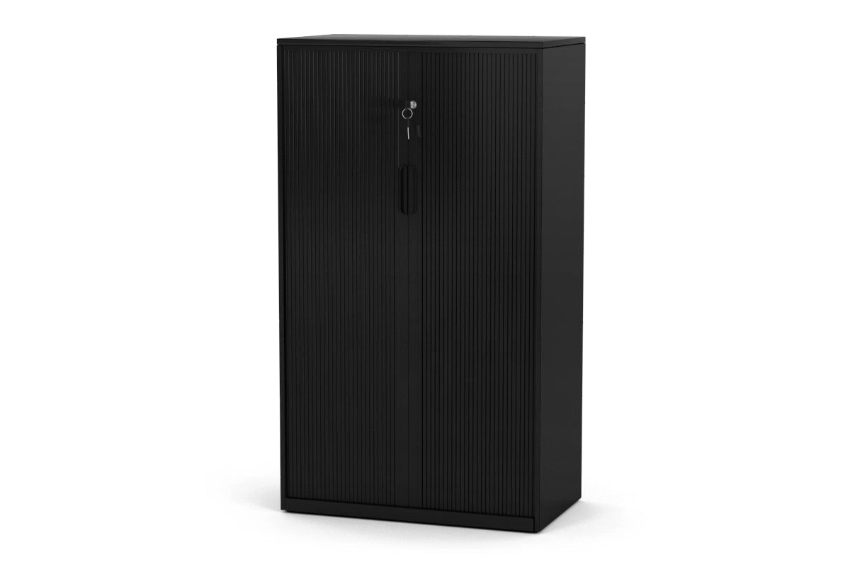 Tambour Sliding Door Storage Cabinet - Metal Closet Organizer [1325H x 900W] - Perfect for Bedroom, Office, or Garage Storage Solutions