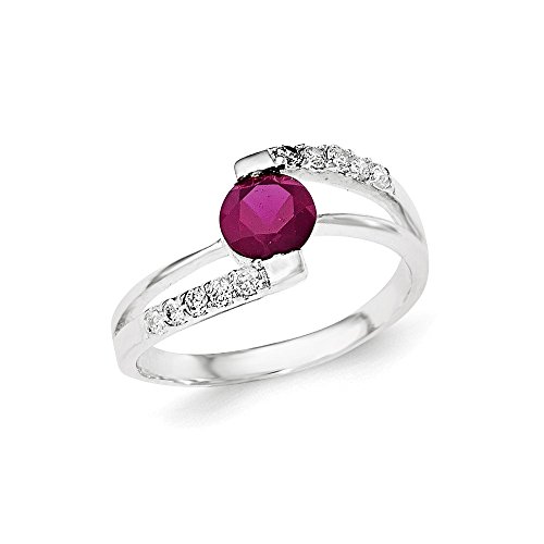 925 Sterling Silver Red CZ Cubic Zirconia Anniversary Ring - Elegant Stackable Wedding Band for Women, Perfect for Valentine's Day, Anniversary Gifts & Special Occasions