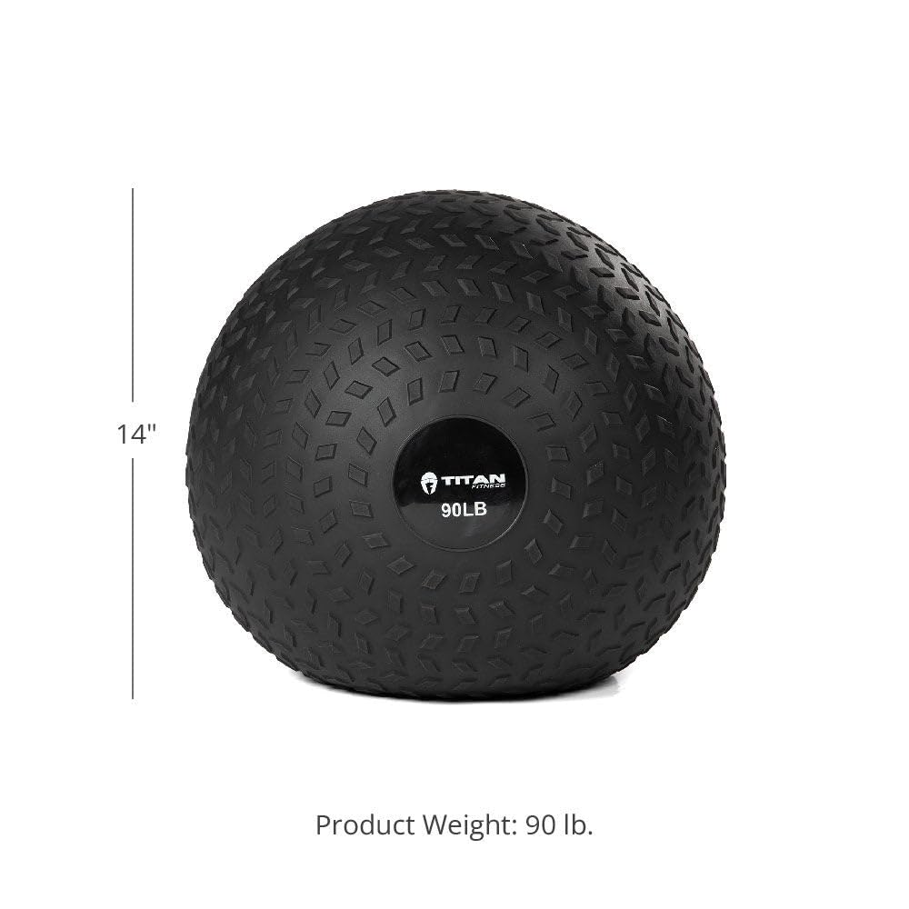 Titan Fitness Rubber Tread Slam Ball - Heavy Duty Dead Bounce Medicine Ball for Weight Training, CrossFit, HIIT Workouts | Perfect for Throwing, Catching, Slamming & Twisting Exercises | Gym, Home & Outdoor Fitness Equipment