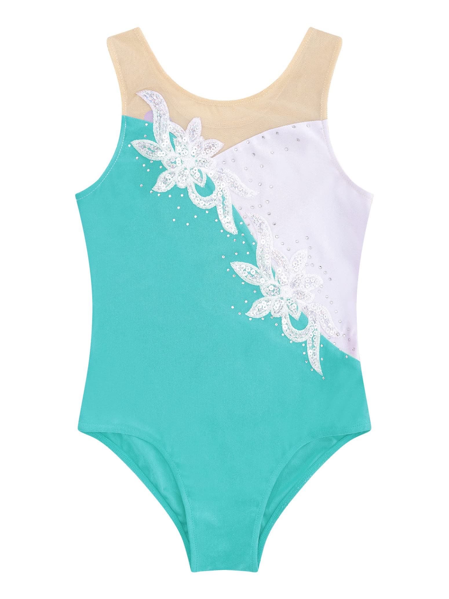 Sparkly Gymnastics Leotards for Girls - Glitter One-Piece Ballet Dancewear, Tumbling Outfits for Performance & Competition | Perfect for Ballet Class, Gymnastics Training & Dance Recitals
