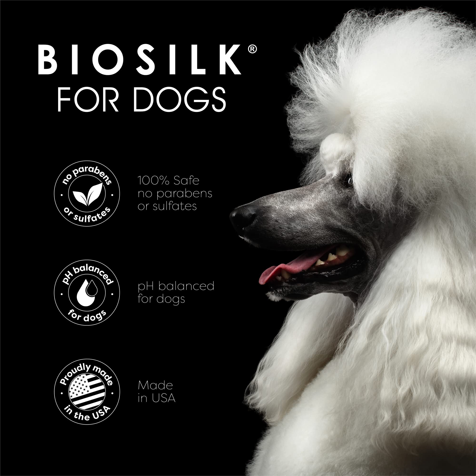 **BioSilk for Dogs Silk Therapy Shampoo with Coconut Oil – Natural Conditioning & Detangling Spray for Pets – 12 Pack | Gentle Cleansing for Soft, Shiny Fur – Perfect for Bath Time & Grooming**