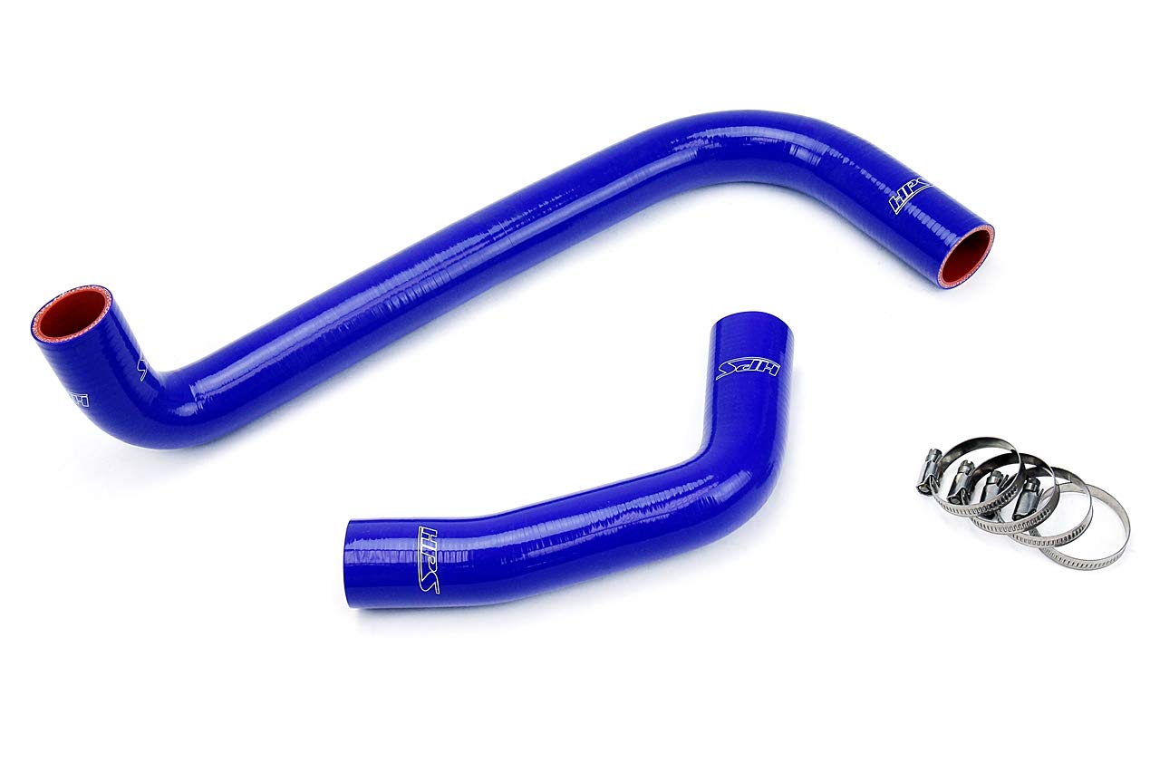 HPS 57-1224-BLUE Blue Silicone Radiator Coolant Hose Kit - High Performance Cooling System Replacement for Cars, Trucks & SUVs - Perfect for Engine Overheating Prevention & Automotive Maintenance