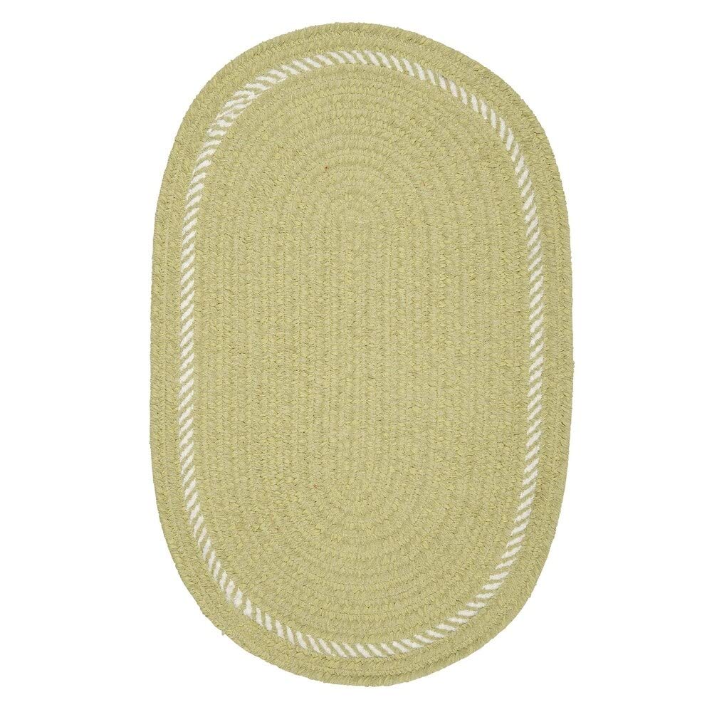 Colonial Mills Surroundings Chenille Nursery Rug - Soft Sprout Green 6' x 9' Oval Baby Room Rug | Non-Slip, Washable & Comfortable for Kids Play Area, Nursery Decor & Toddler Bedroom Floor Mat