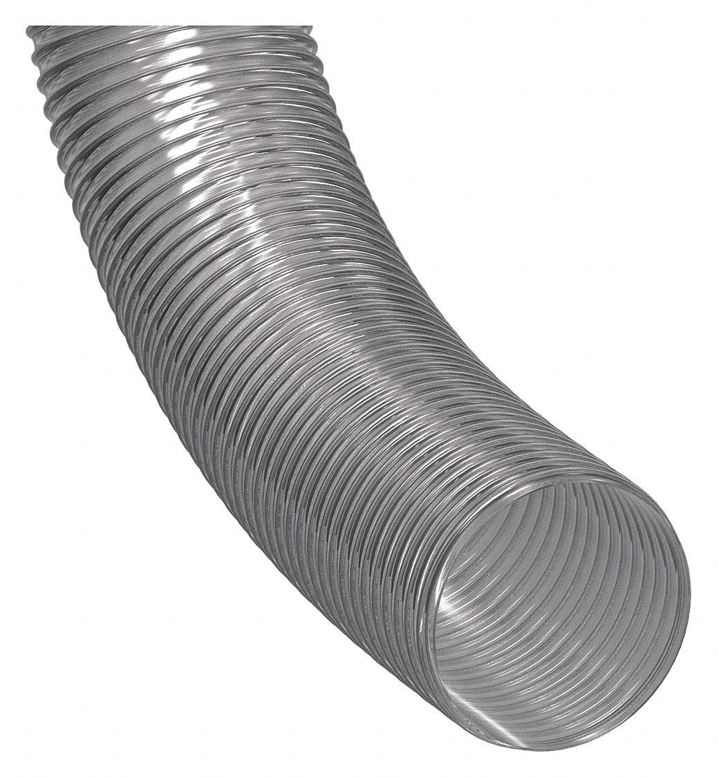 Hi Tech Duravent 0390-0250-0001 Industrial Ducting Hose - 2.5 Inch Inside Diameter, 25 Feet Long, Black & Clear - Perfect for HVAC, Ventilation, and Industrial Exhaust Systems