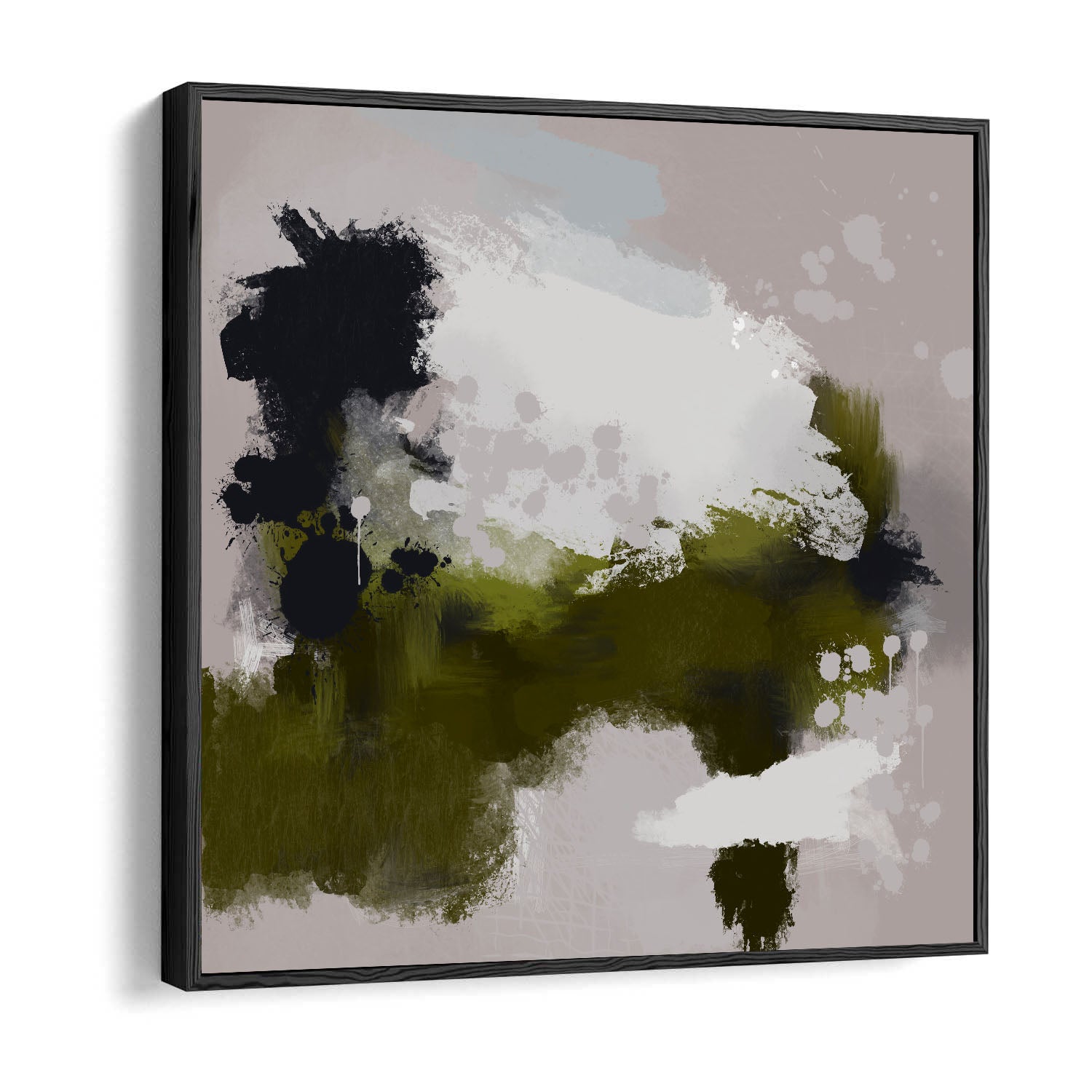 Wimbledon Park Abstract Framed Canvas Wall Art - Modern Home Decor for Living Room, Bedroom & Office - Premium Stretched Canvas Print