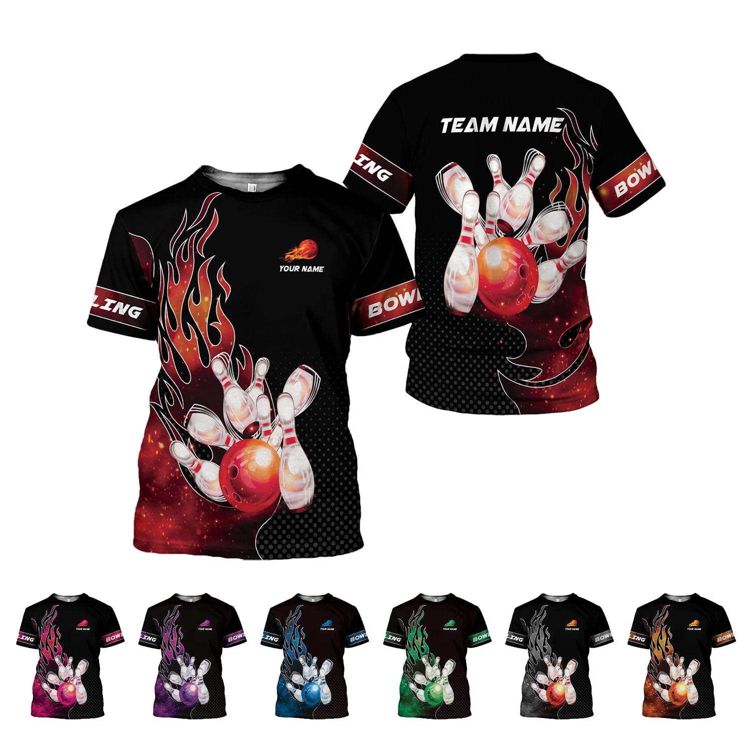 Custom Bowling Shirts for Men & Women - Personalized Unisex Bowling Jerseys with Team Logo Printing - Perfect for Bowling Leagues, Tournaments, and Casual Wear