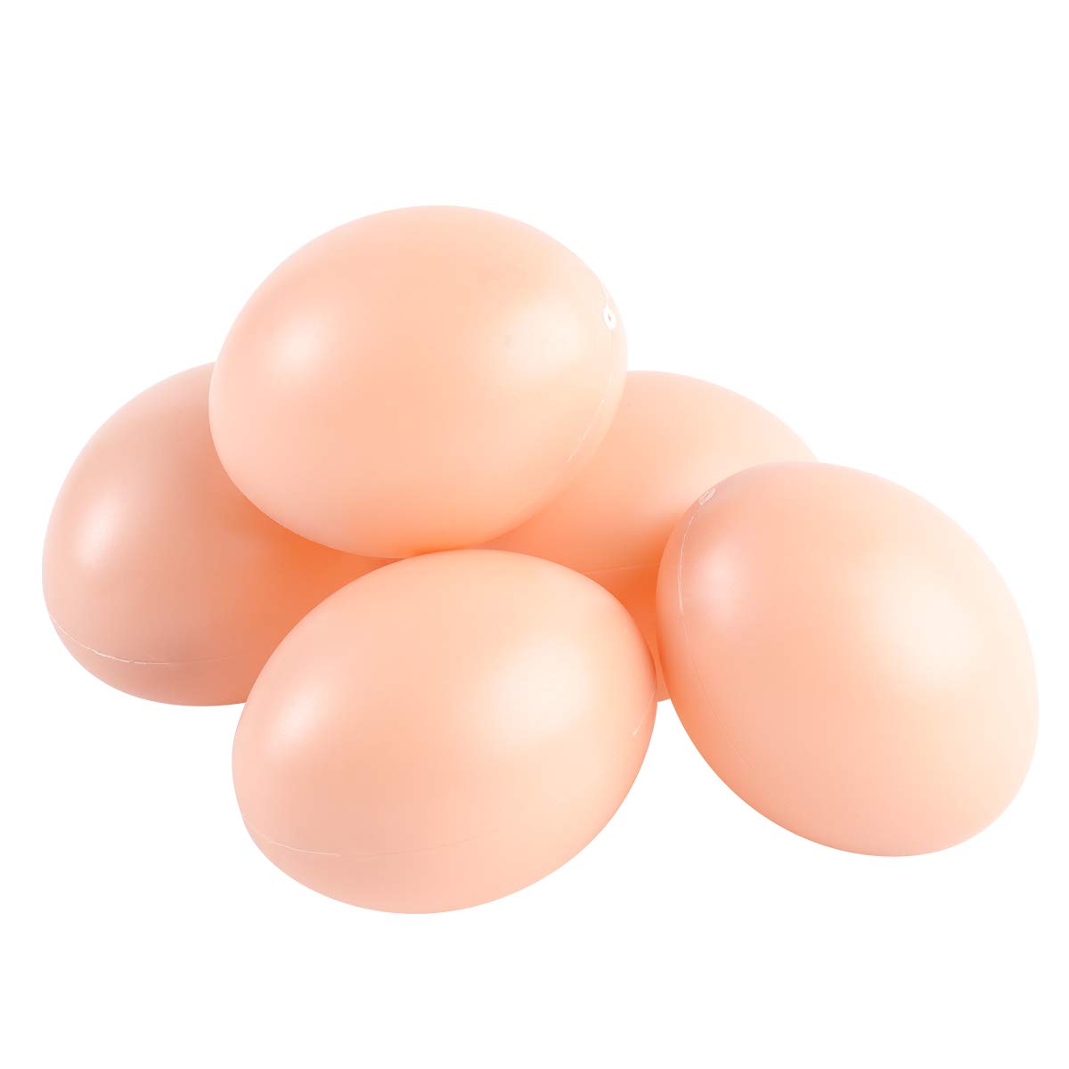 Amosfun 60PCS Easter Plastic Eggs DIY Painting Kit - Realistic Skin Color Imitation Eggs for Home Decor, Easter Crafts & Kids Art Projects - Perfect for Easter Party, Classroom Activities & Holiday DIY Fun