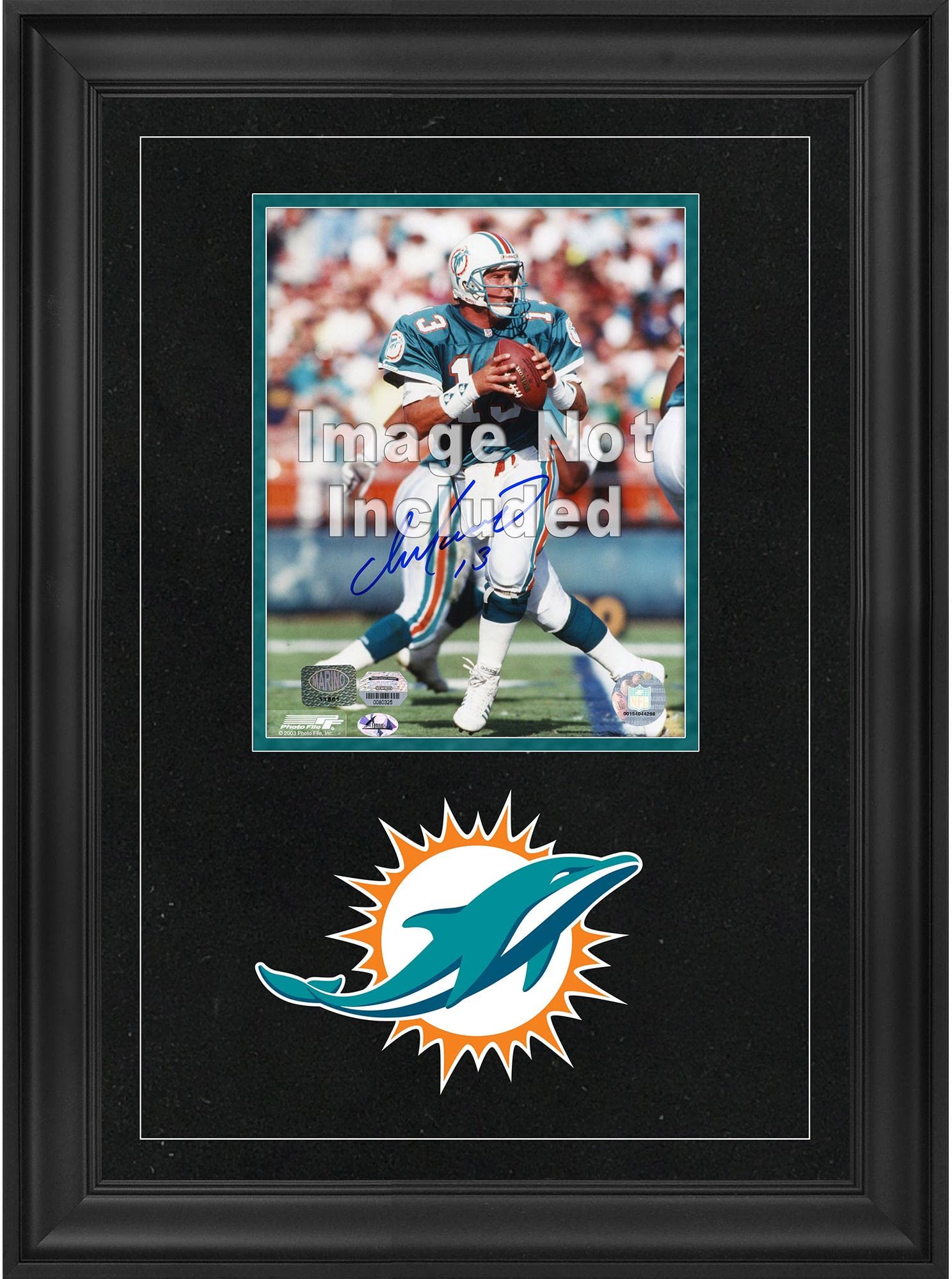 Miami Dolphins 8x10 Deluxe Vertical Picture Frame with Team Logo - Football Memorabilia Display for Home, Office & Man Cave Decor