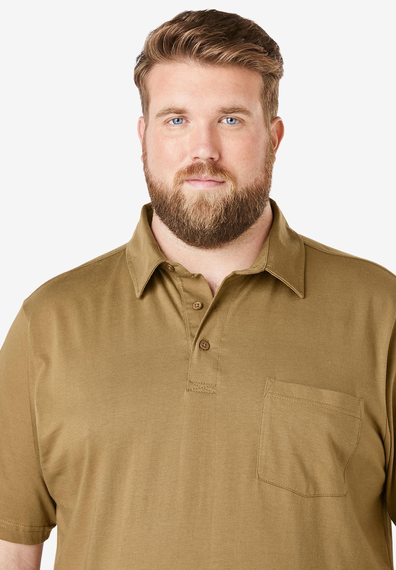 KingSize Men's Big & Tall Heavyweight Jersey Polo Shirt - Comfortable & Durable Cotton Blend for Work, Casual & Outdoor Activities