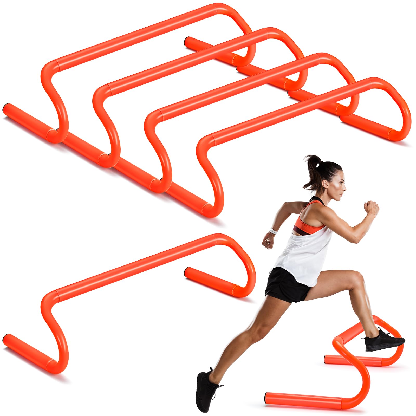 5 Pcs Speed Agility Hurdles - Detachable Training Equipment for Soccer, Basketball & Plyometric Drills