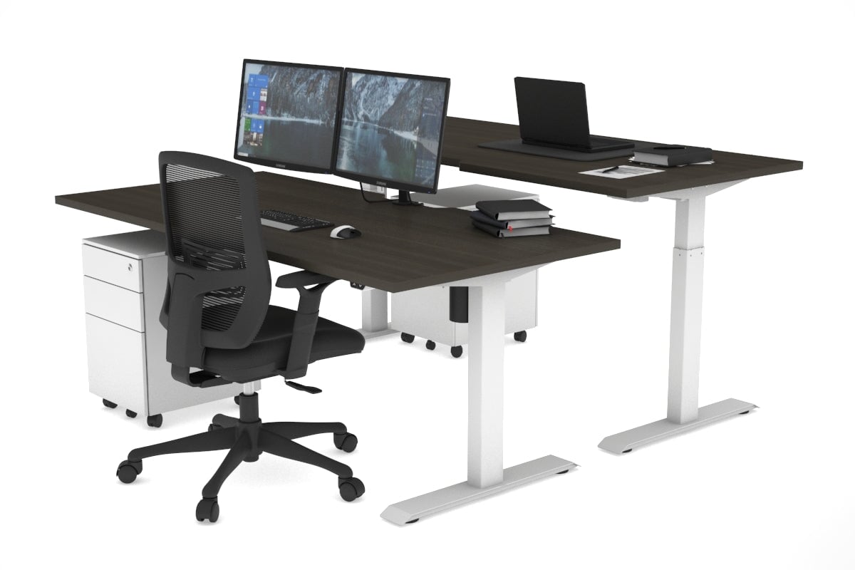 Height Adjustable 2-Person Workbench with Cable Management | 47