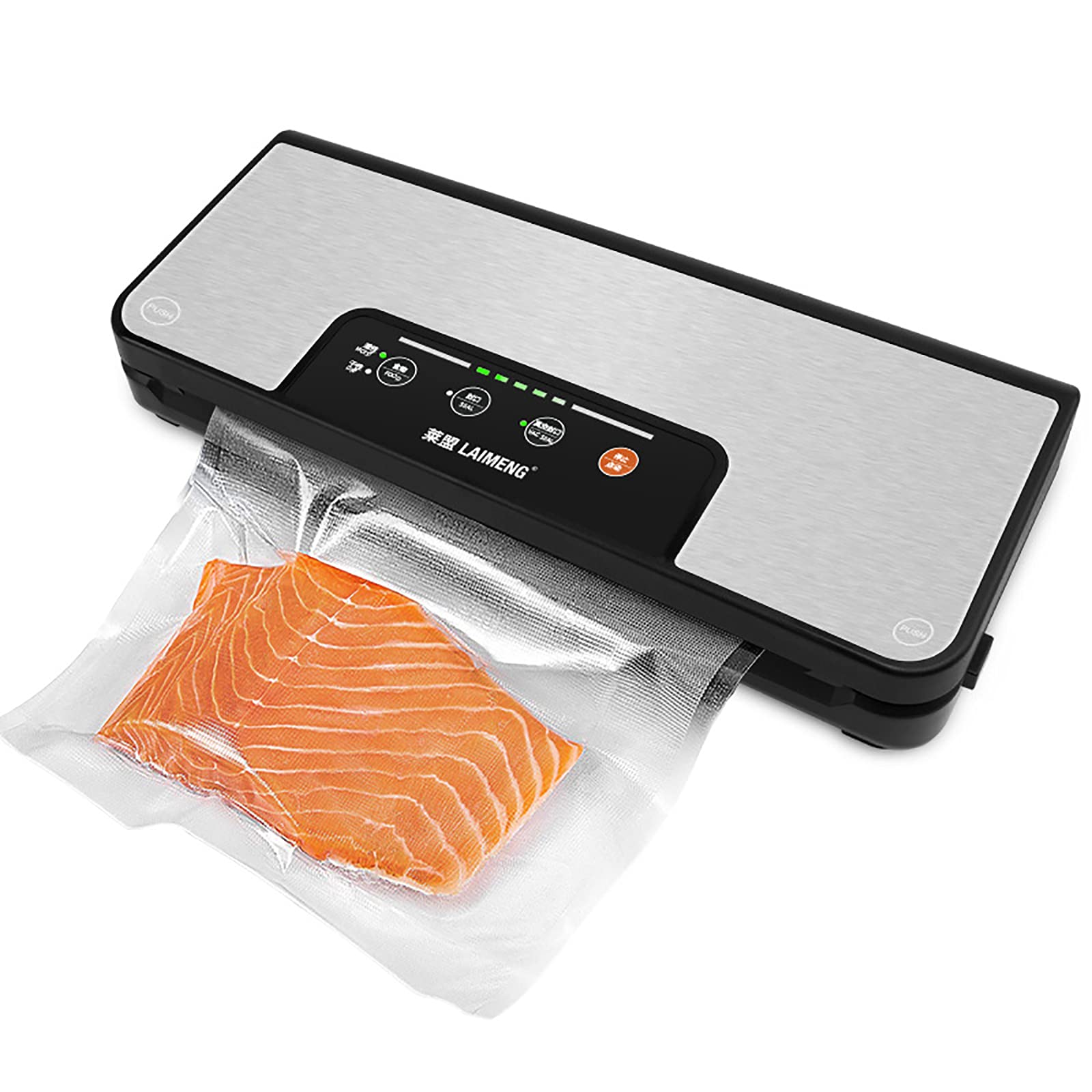 Automatic Vacuum Sealer Machine with Roll Holder & Pulse Function - Food Saver for Sous Vide, Meal Prep & Long-Term Storage | Perfect for Kitchen, Camping & Freezer Organization