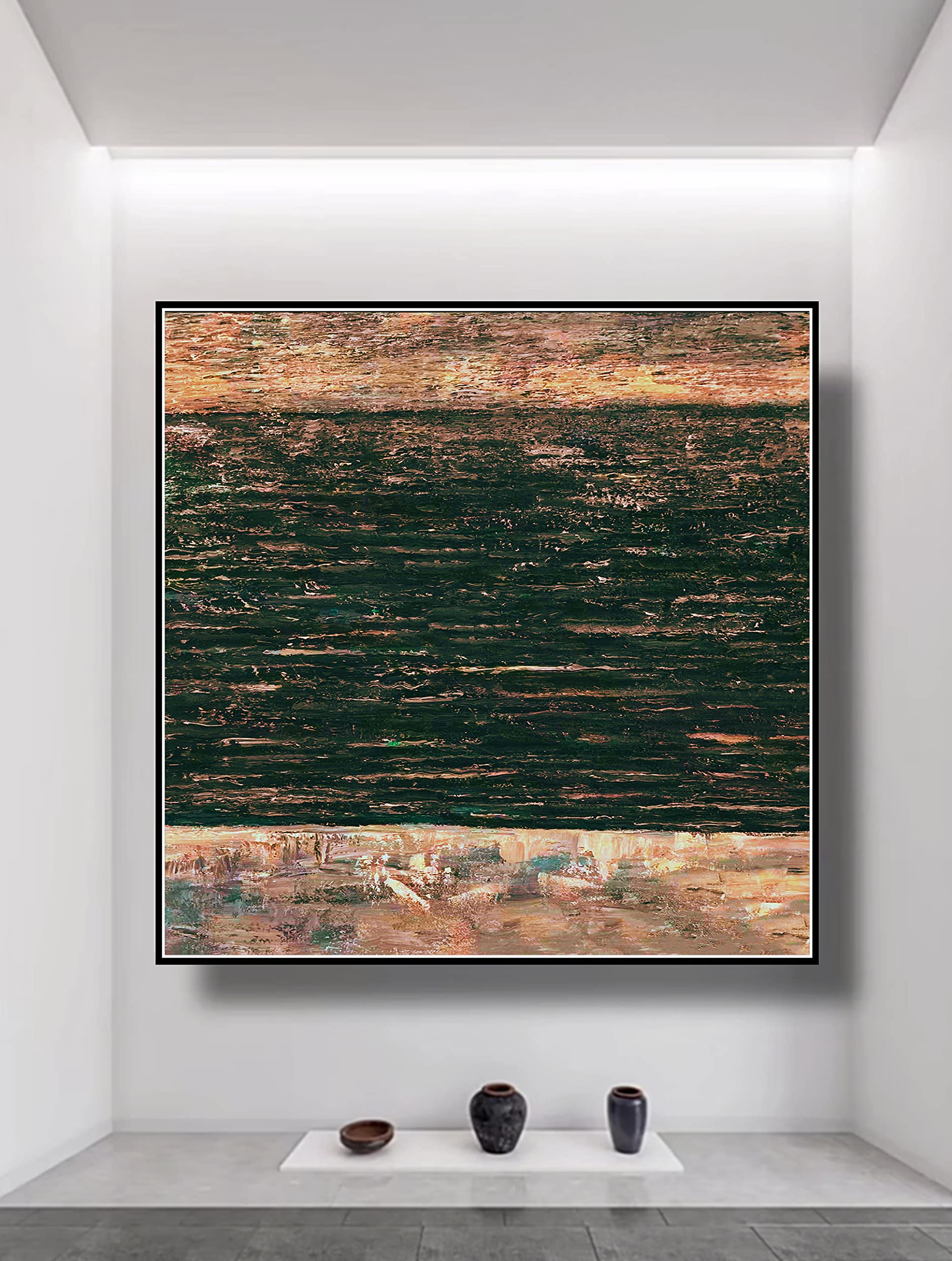 Original Abstract Gray and Yellow Textured Canvas Painting | Unique Wall Art for Industrial & Minimalist Home Decor | Perfect for Living Room, Bedroom, or Office