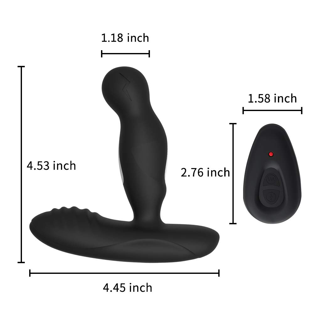 LEVETT 360° Prostate Massager with Dual Motors & Electric Shock Pulse - Remote Control Anal Vibrator Plug for Men & Couples - 3 Rotation Speeds & 16 Vibration Modes - Perfect for Relaxation, Intimacy & Pleasure - Adult Sex Toy for Solo Play or Partnered Fun