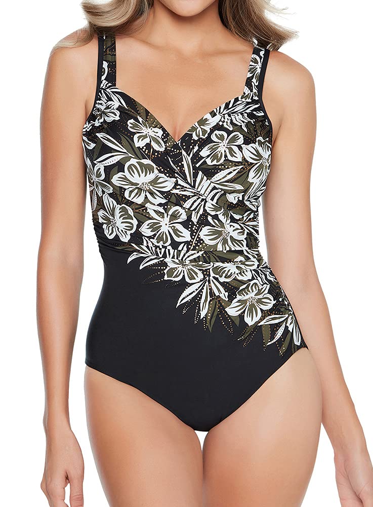 Miraclesuit Women's One Piece Swimsuit with Underwire & Tummy Control - Ocean Ombre Seraphina Design for Beach, Pool & Vacation | Plus Size Swimwear for Women