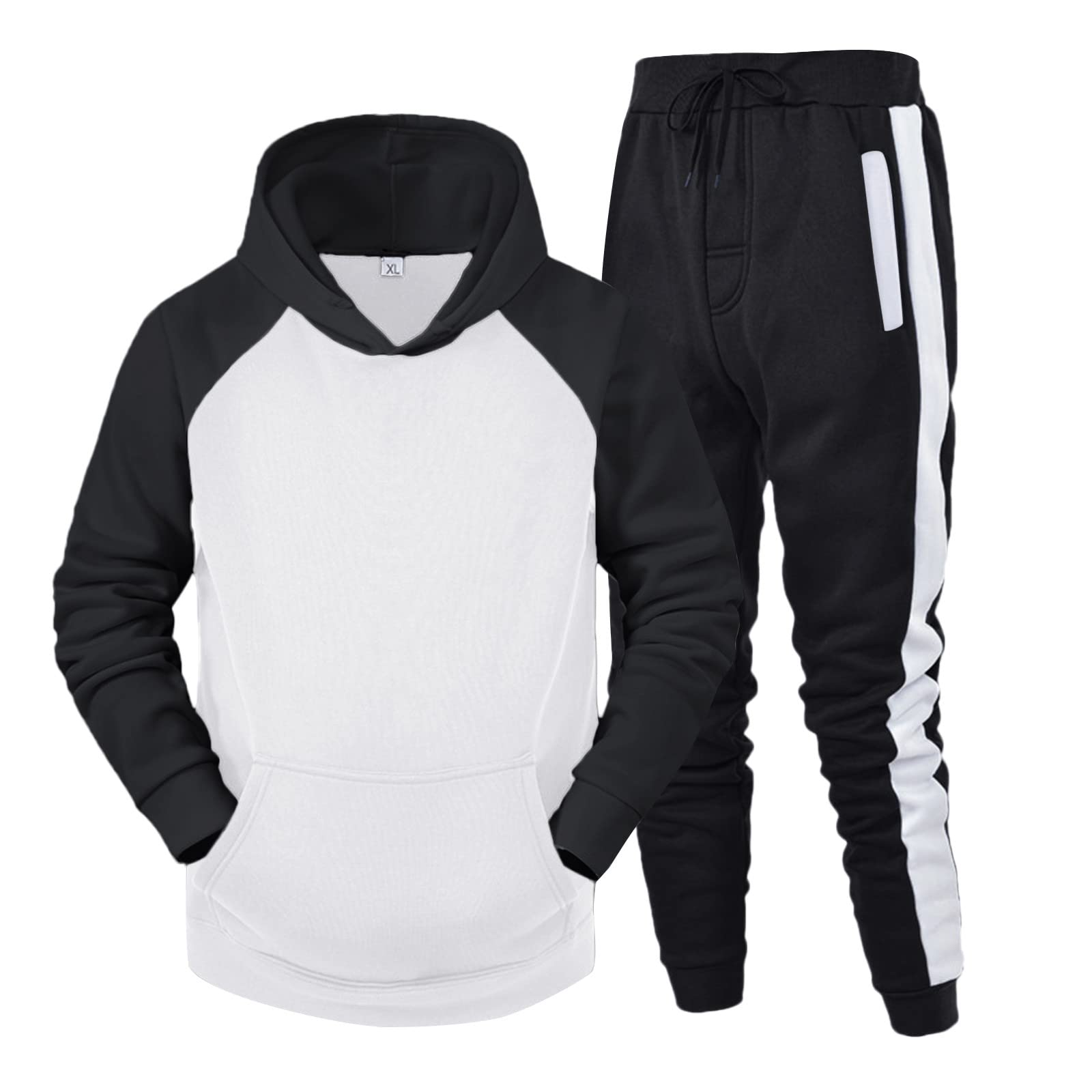 **Men's 2-Piece Jogging Suits Set - Athletic Hoodie & Sweatpants Tracksuit for Running, Gym & Casual Wear**