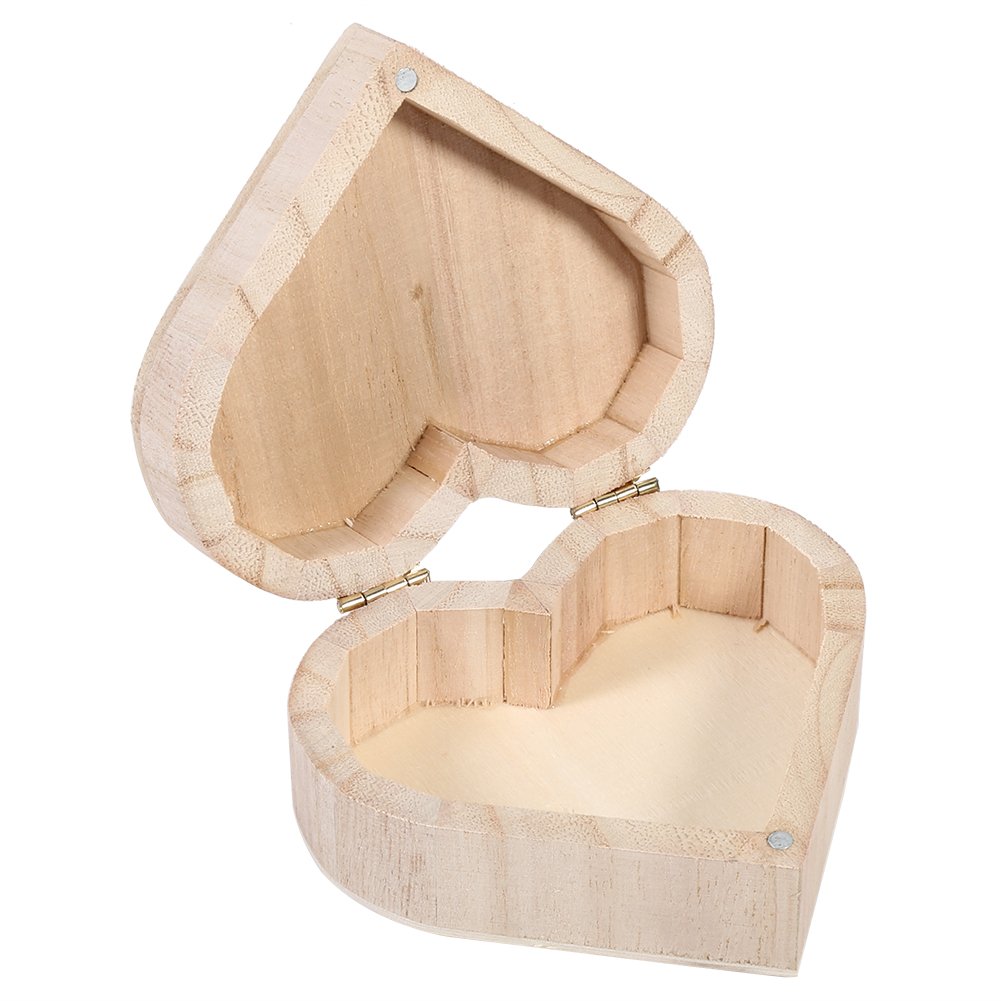 Heart-Shaped Wooden Jewelry Box - Elegant Jewelry Storage Organizer for Necklaces, Rings & Earrings | Perfect for Travel, Gift Giving & Home Decor