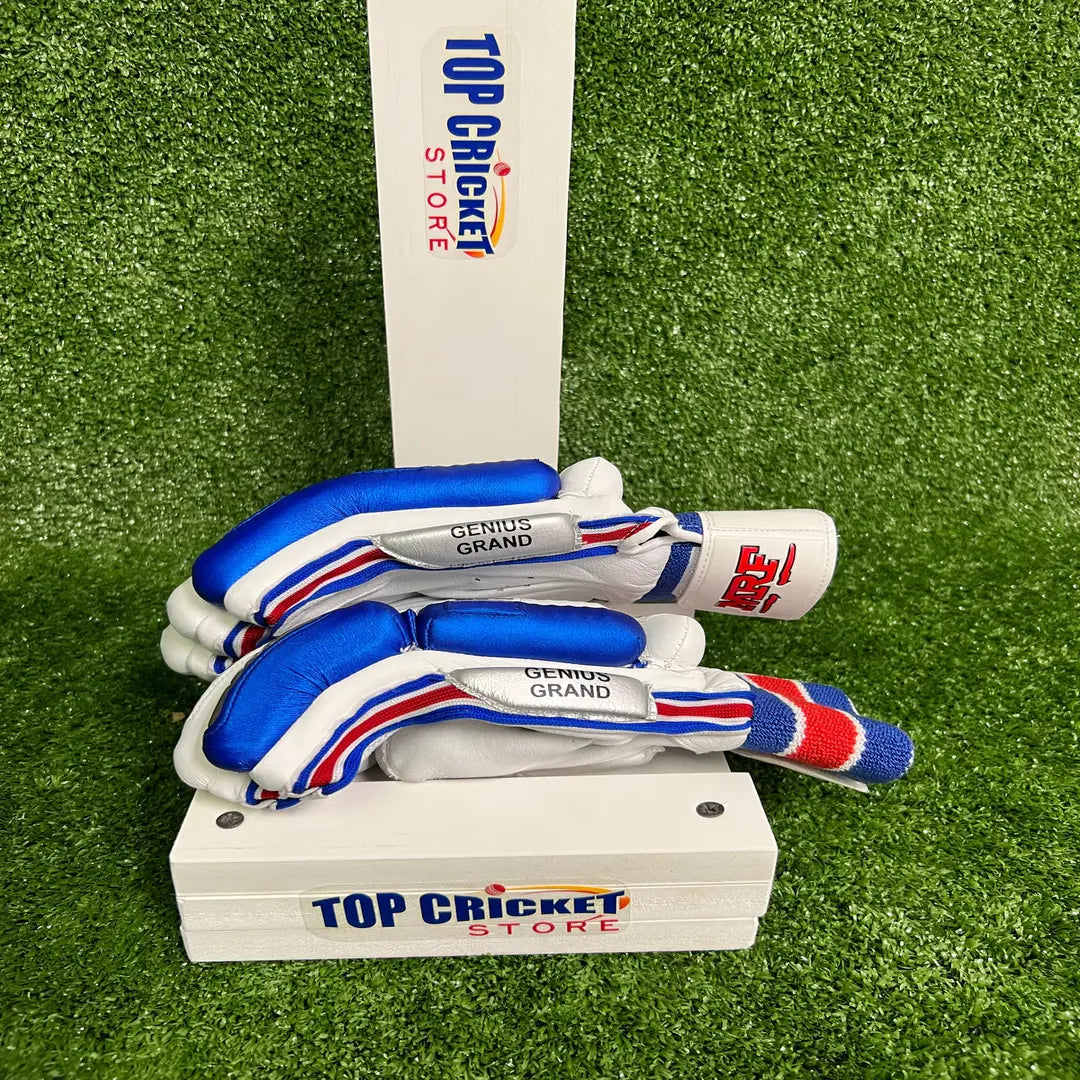 MRF Genius Grand Adult Cricket Batting Gloves - Premium Leather Cricket Gloves for Men & Women - Perfect for Practice, Matches & Training Sessions