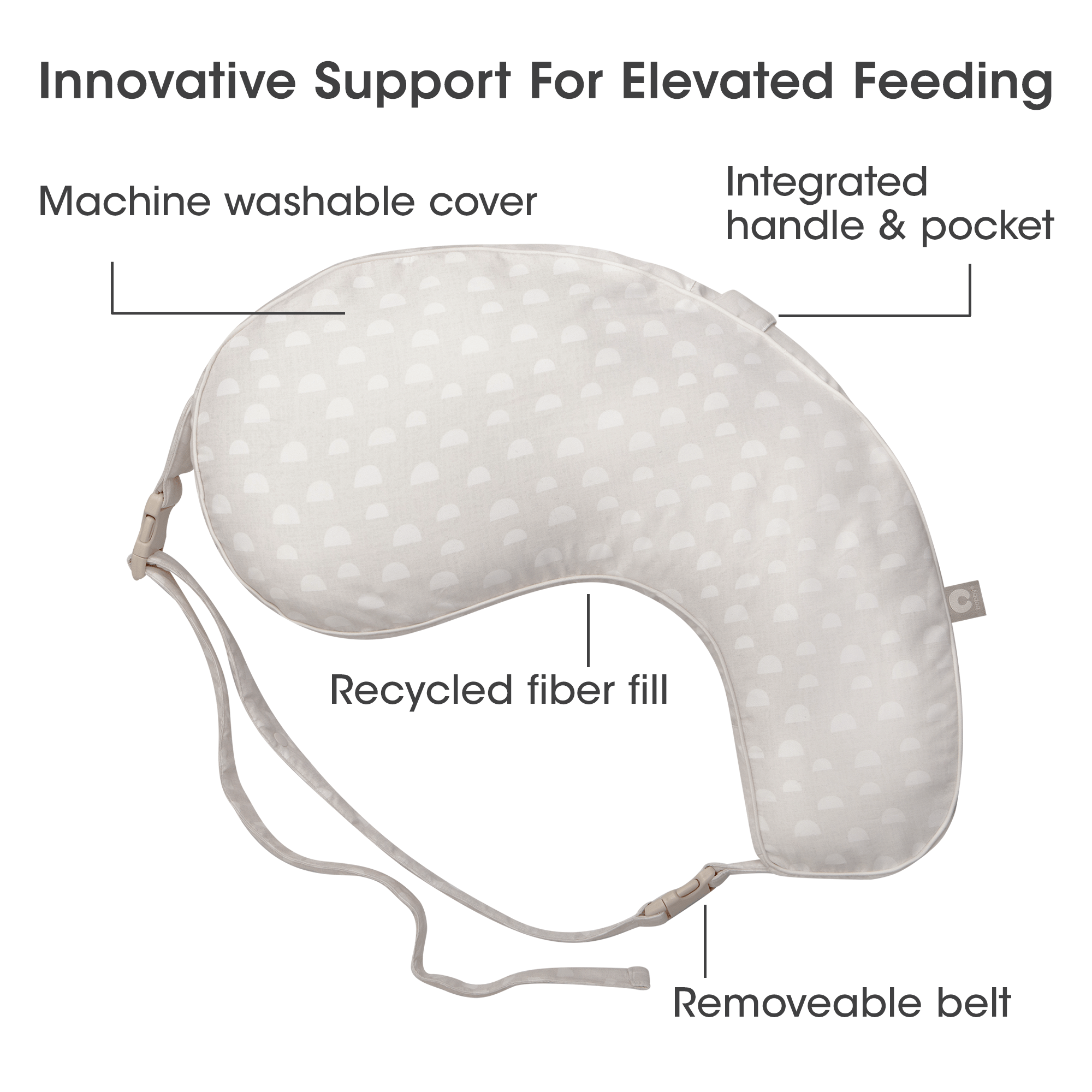 Boppy Uplift™ Nursing Pillow - Comfortable Breastfeeding Support for New Moms - Perfect for Nursing, Bottle Feeding & Tummy Time