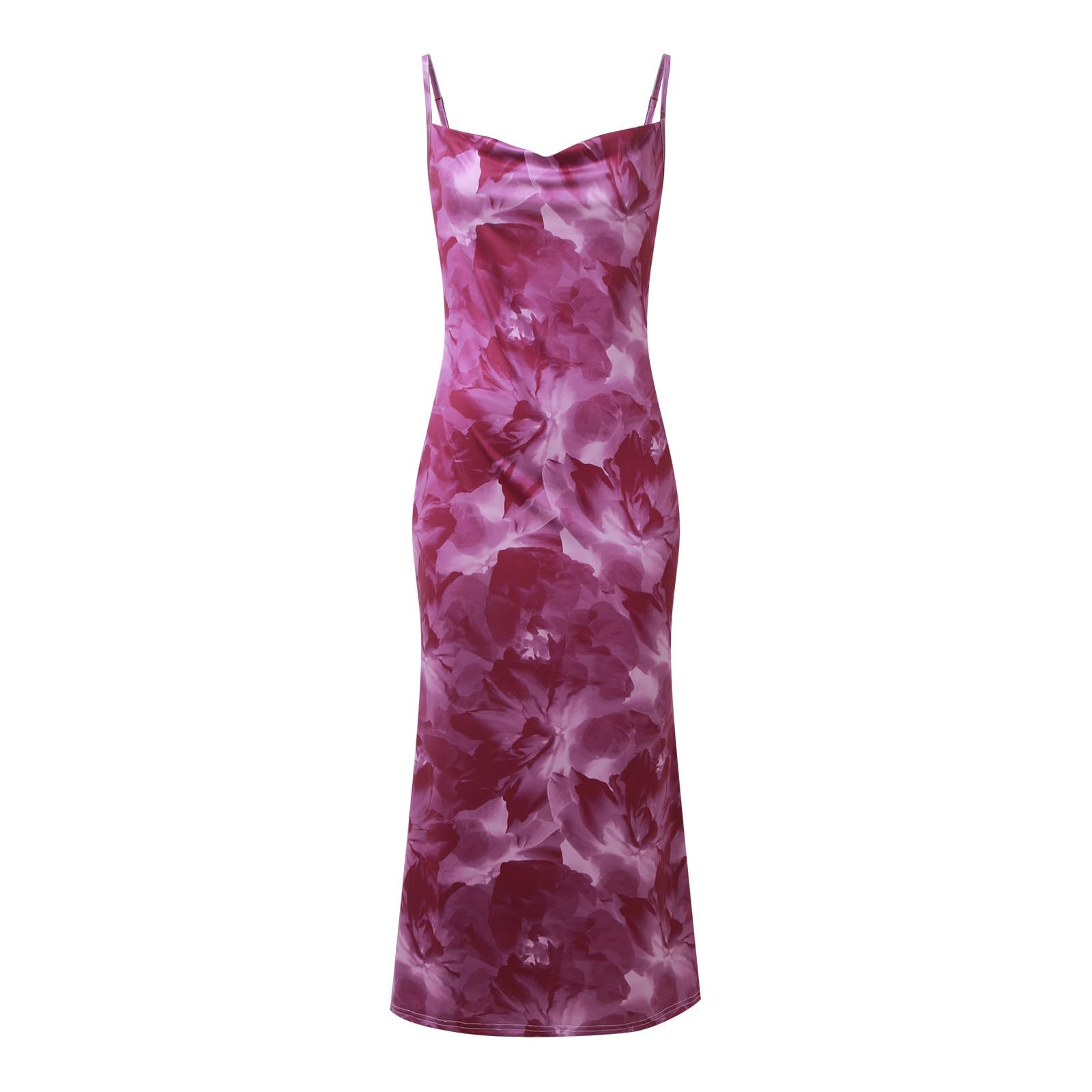 Elegant Floral Maxi Dress for Women 2024 | Sexy Backless Bodycon Summer Dress | Cocktail Party & Formal Occasion Wear