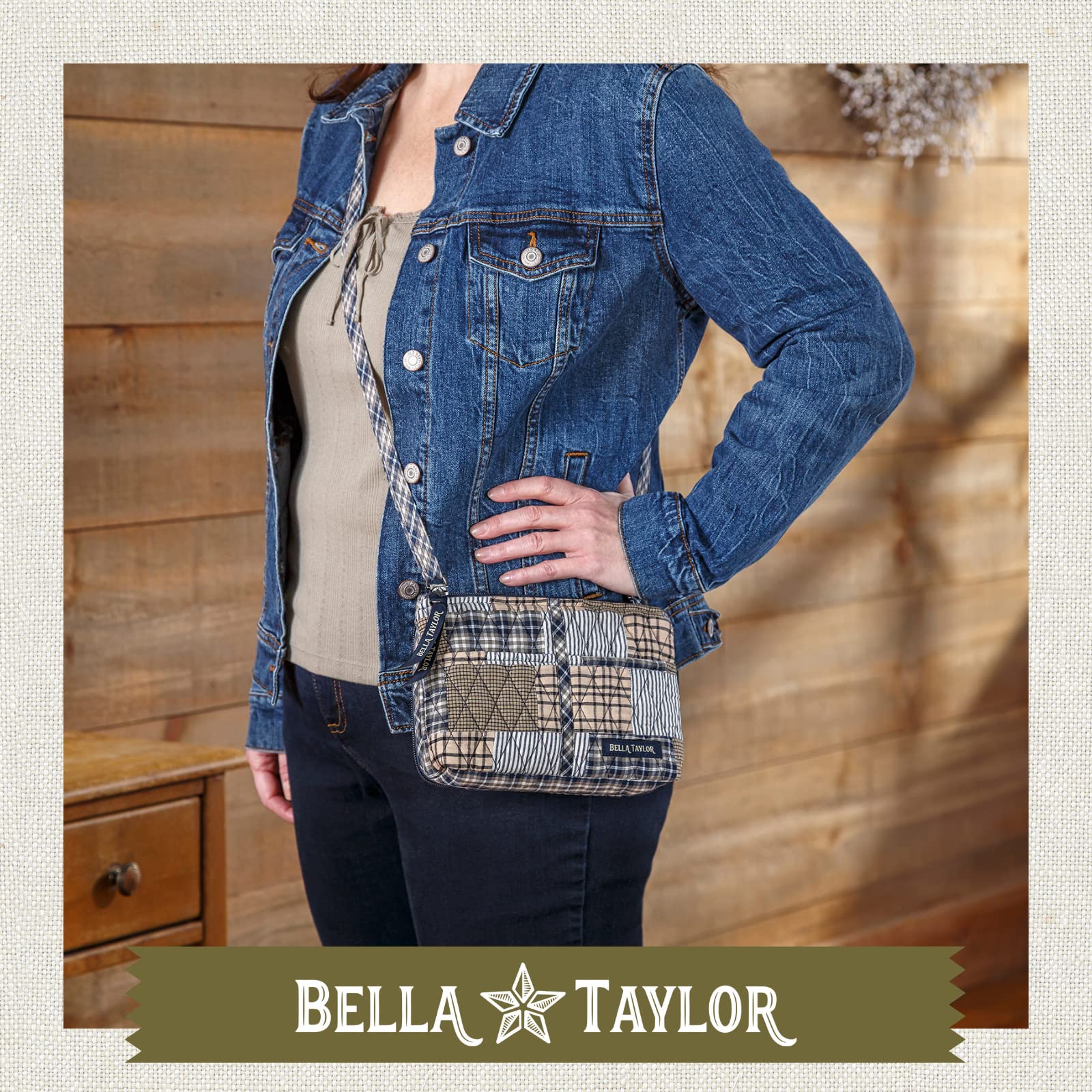 Bella Taylor Essentials Crossbody Purse with Built-In Wallet - Stylish Hands-Free Bag for Women, Travel, Shopping & Daily Use